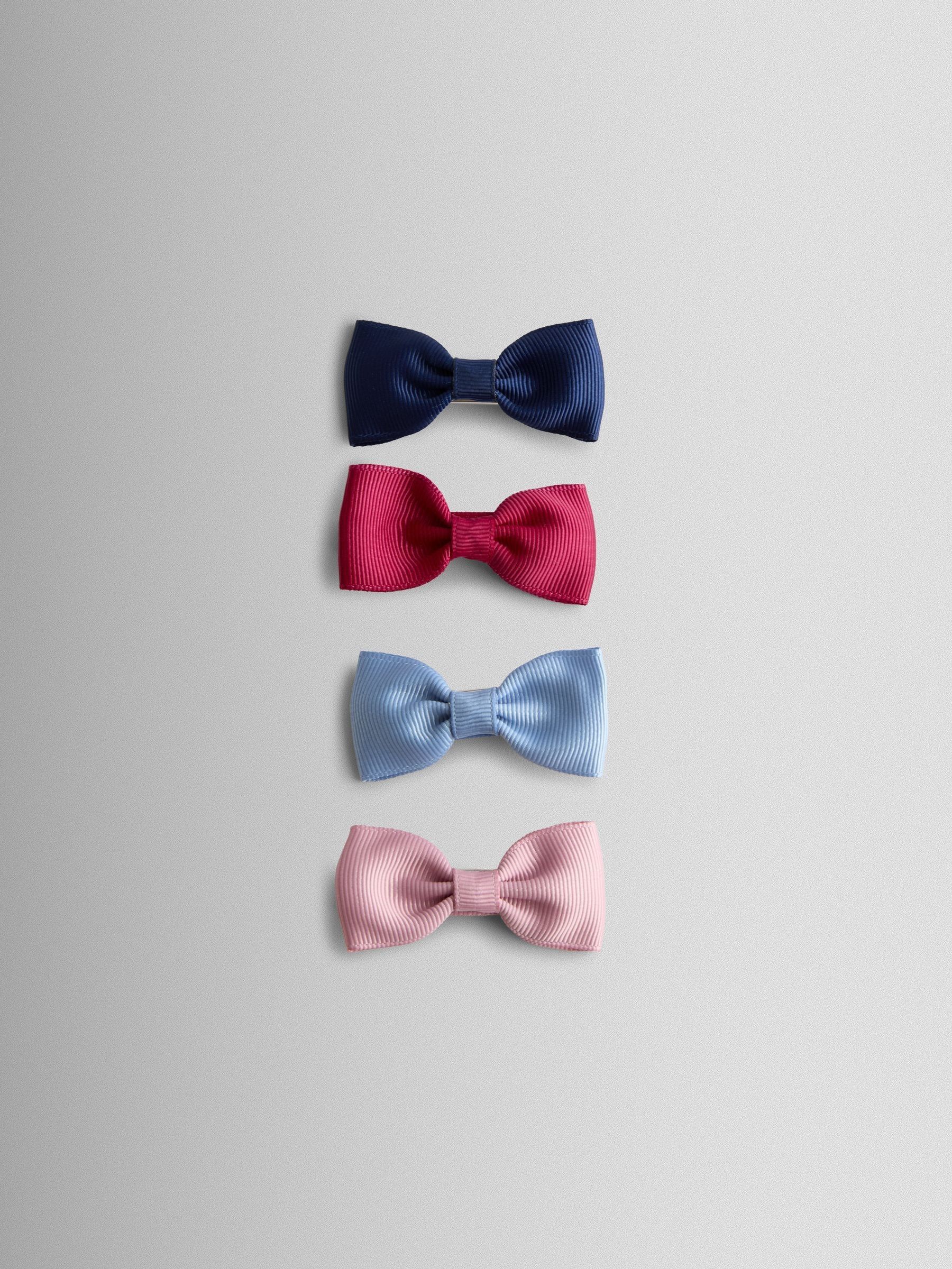 Blue Bow Hair Clips 4 Pack - Image 2 of 3