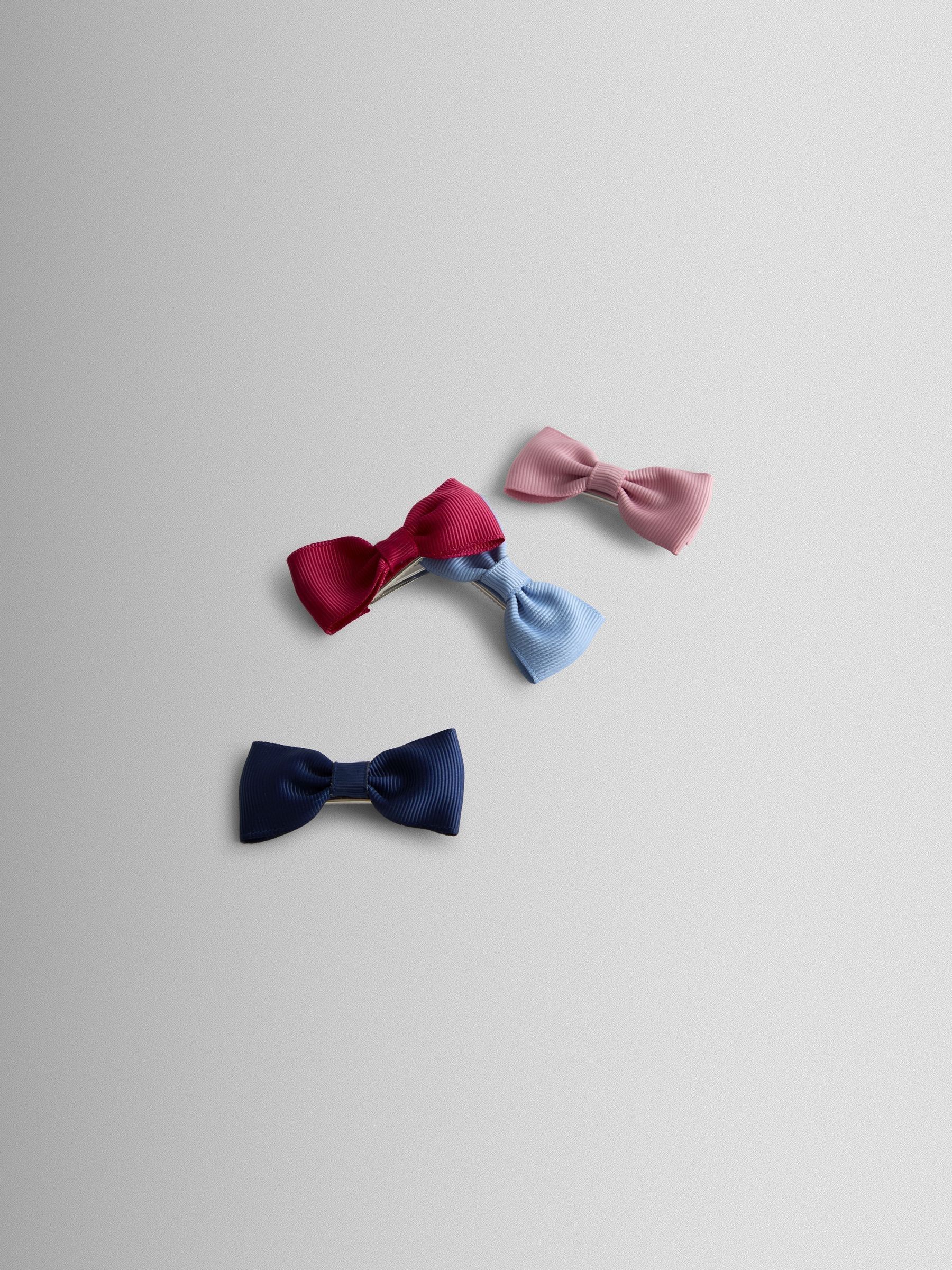 Blue Bow Hair Clips 4 Pack - Image 3 of 3