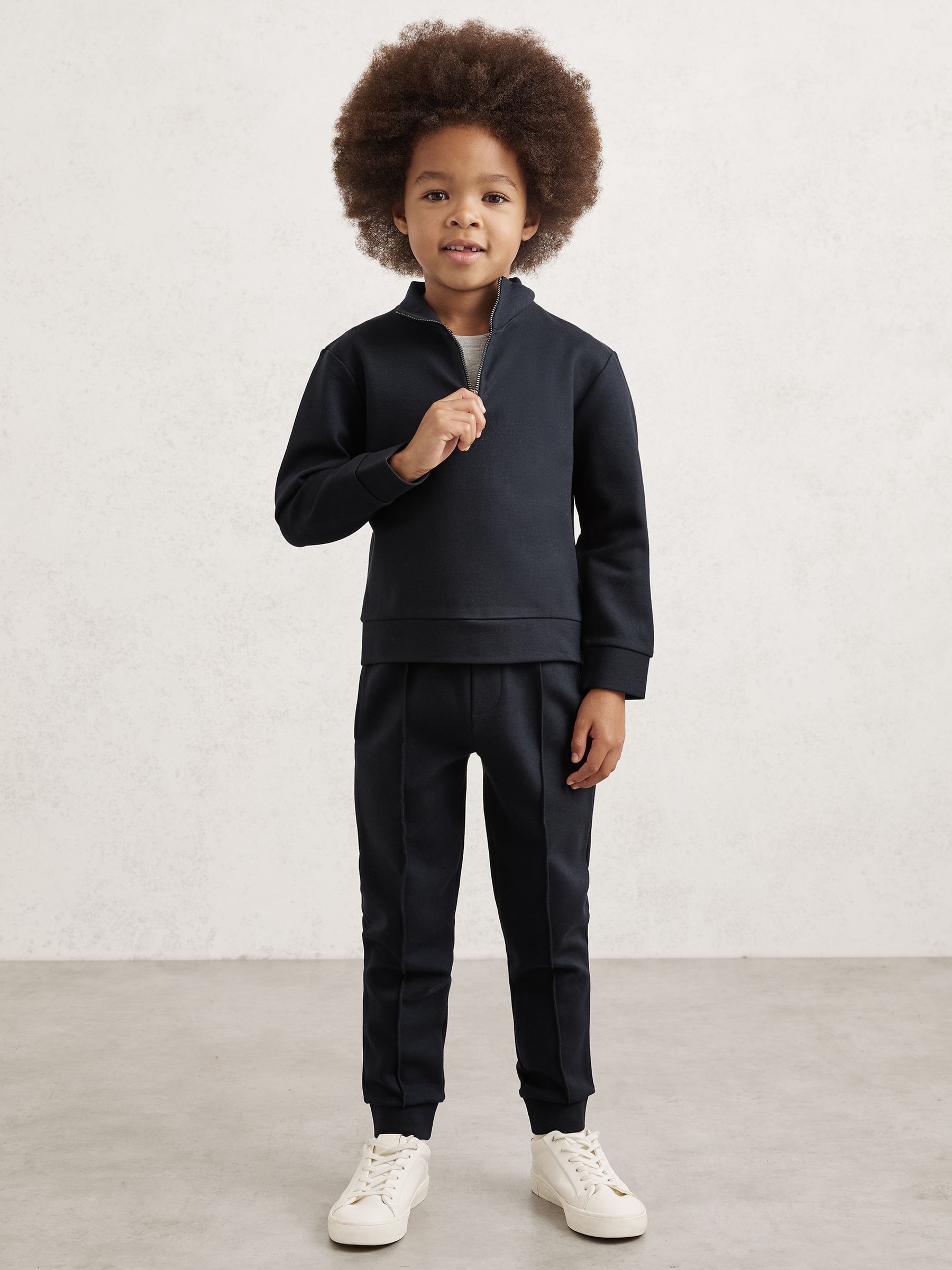 3-9 yrs Interlock Sweatshirt and Trousers Set in Navy Blue - Image 1 of 4