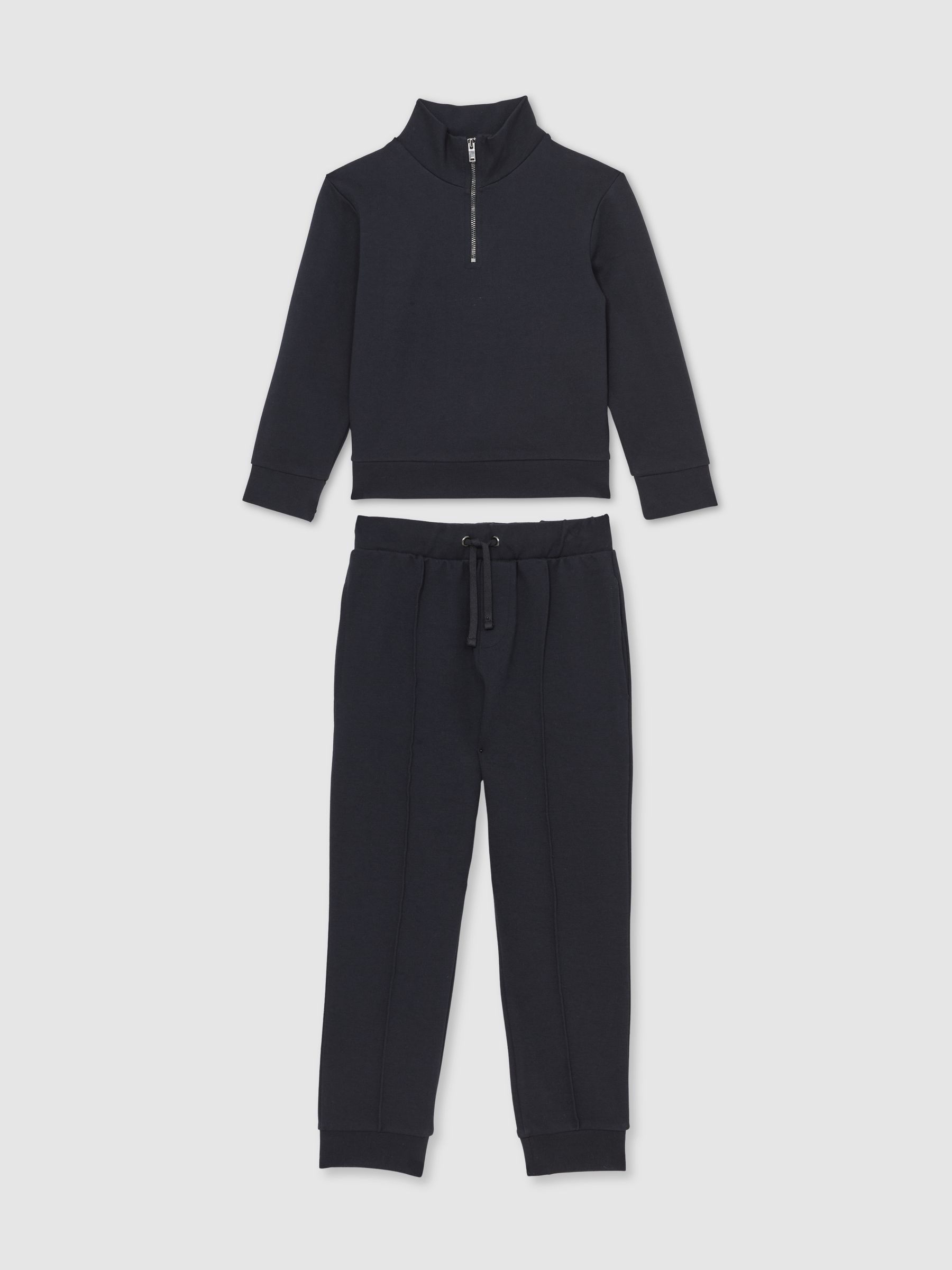 3-9 yrs Interlock Sweatshirt and Trousers Set in Navy Blue - Image 2 of 4