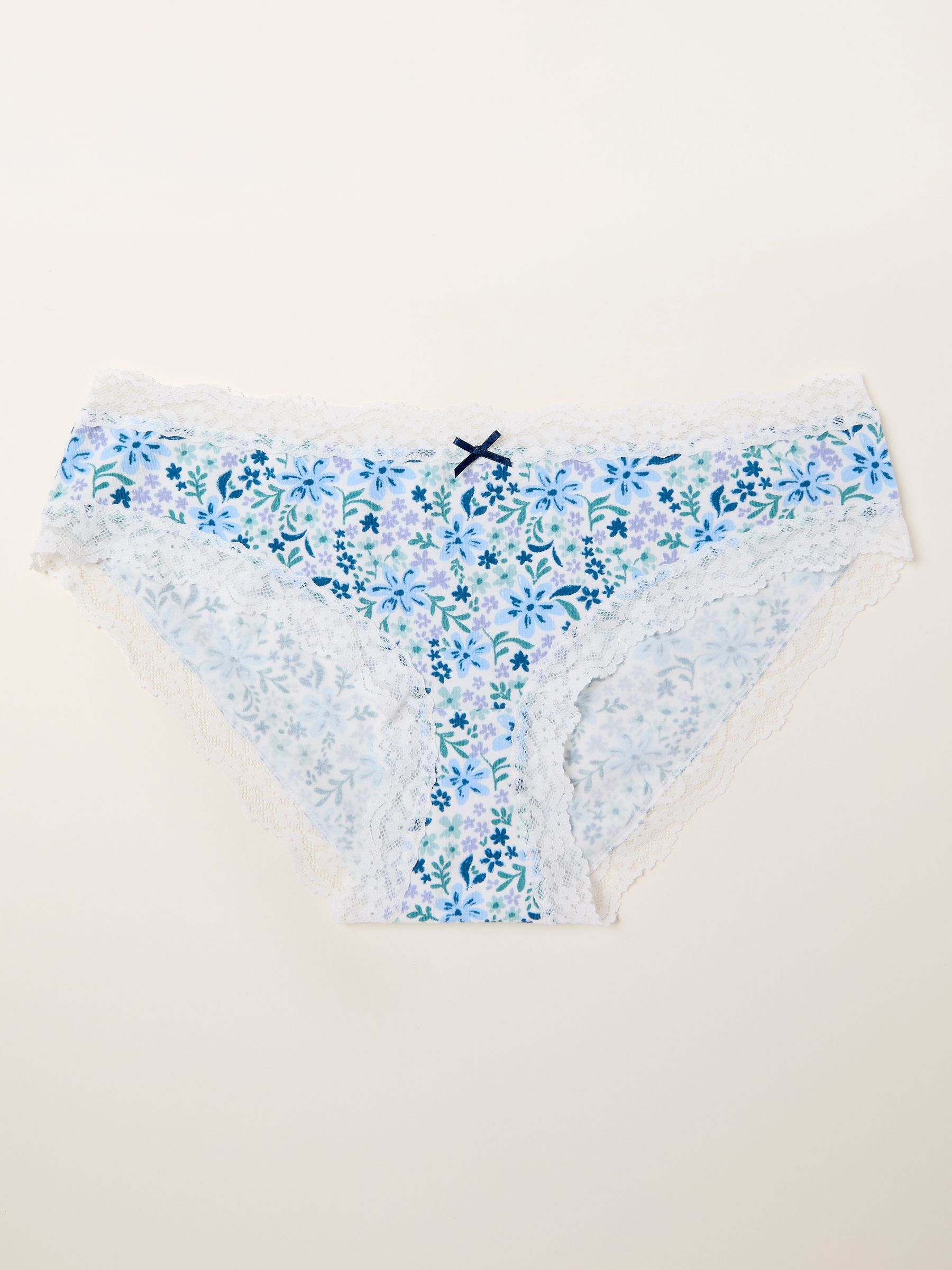 Ivory Floral Classic Knickers - Image 1 of 2
