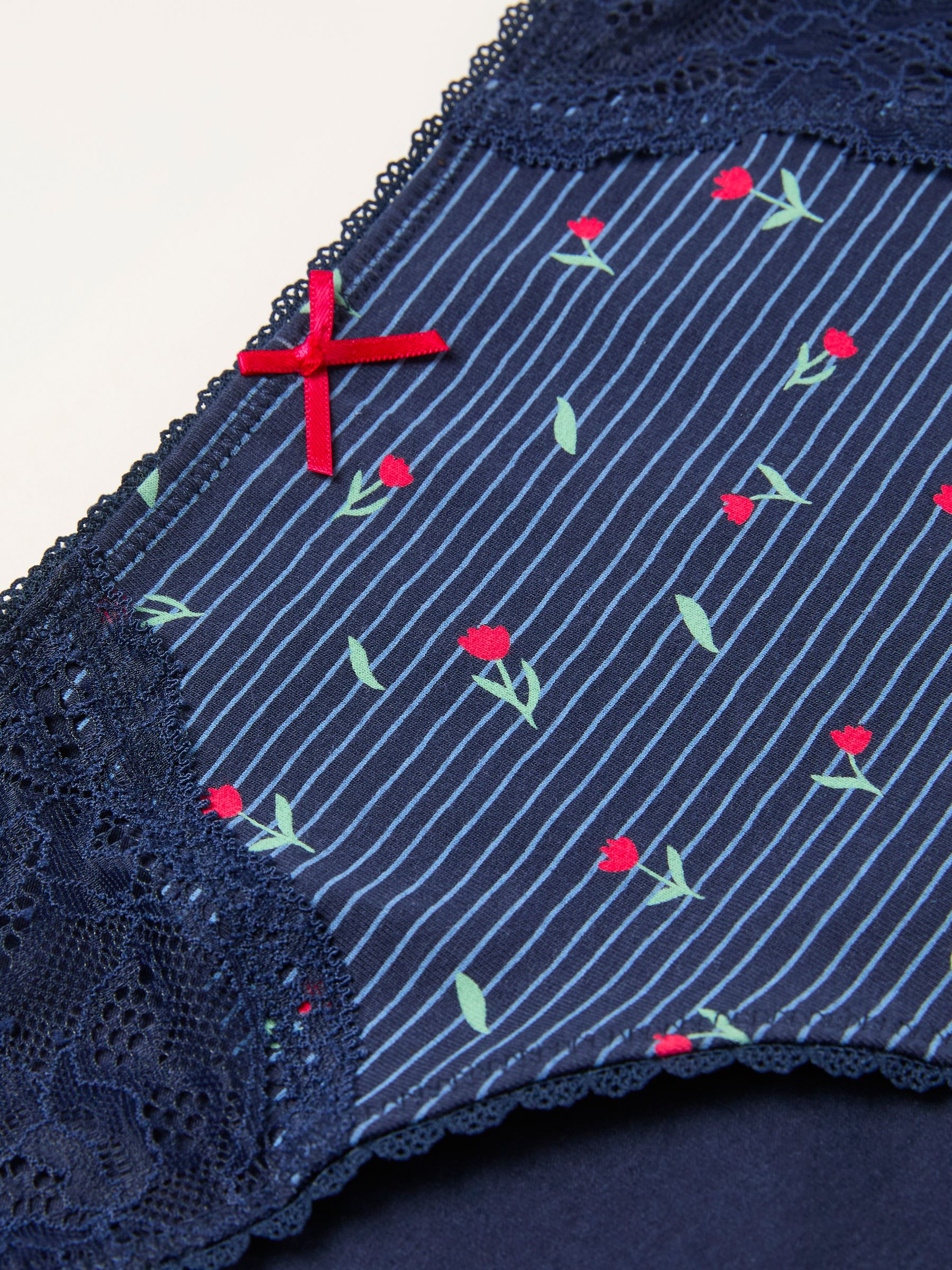 Navy Tulip Stripe Classic Knickers - Image 2 of 2