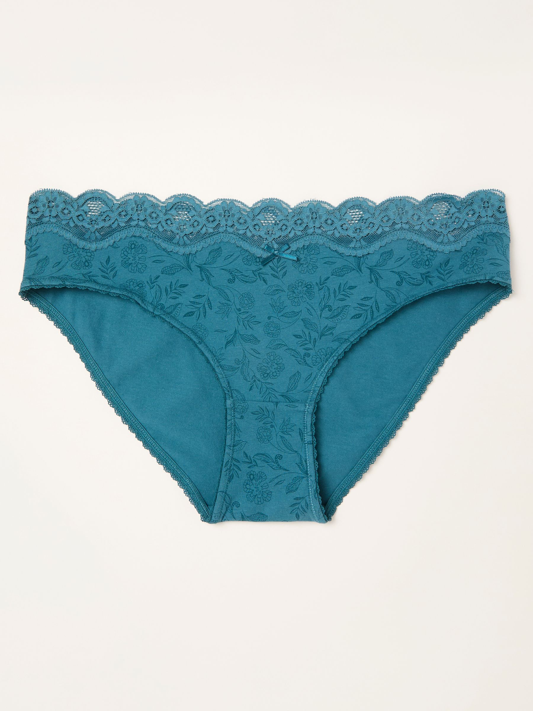 Teal Blue Garden Floral High Leg Knickers - Image 1 of 2