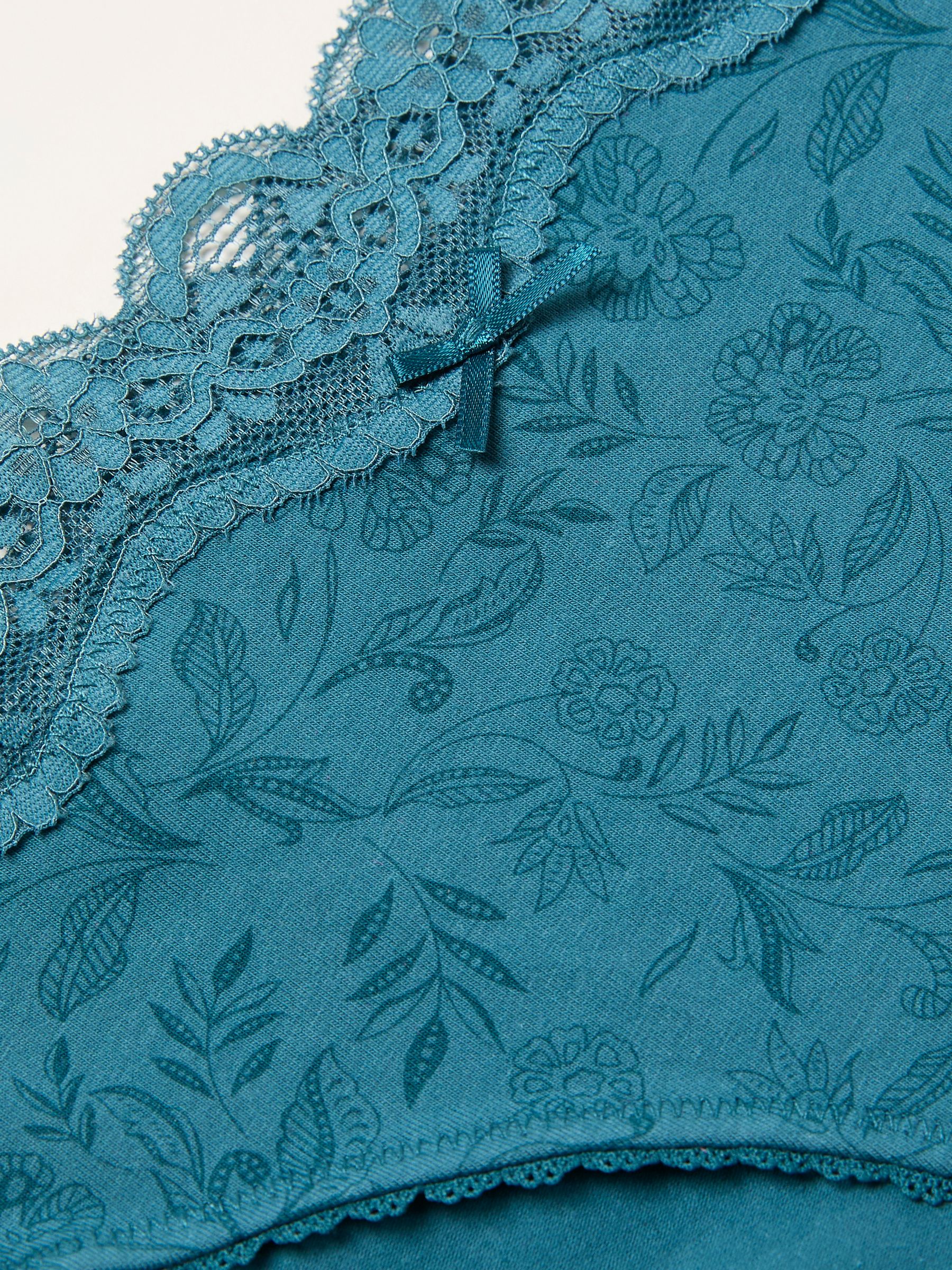 Teal Blue Garden Floral High Leg Knickers - Image 2 of 2