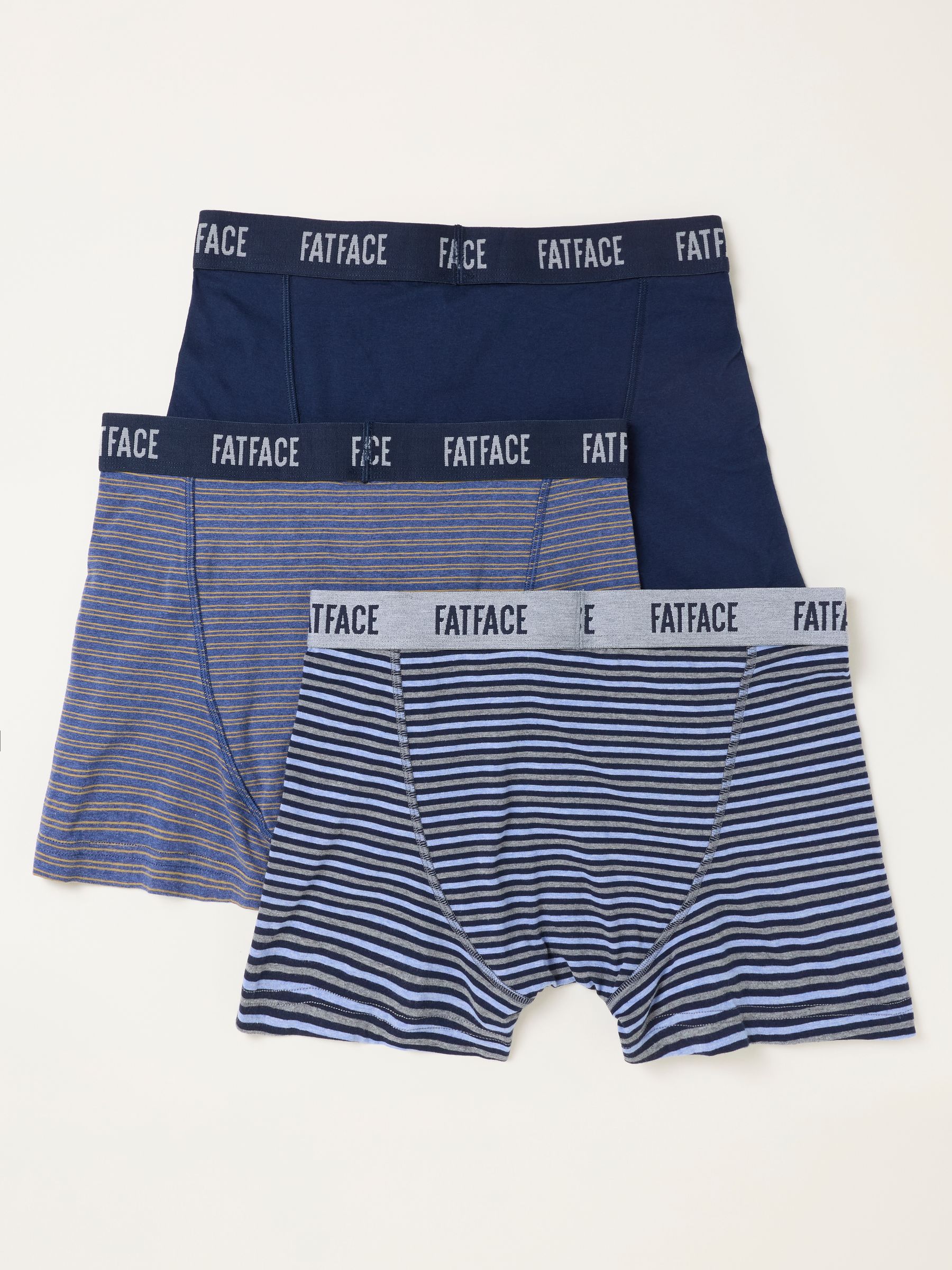 Navy 3 Pack Stripe Boxers - Image 2 of 3