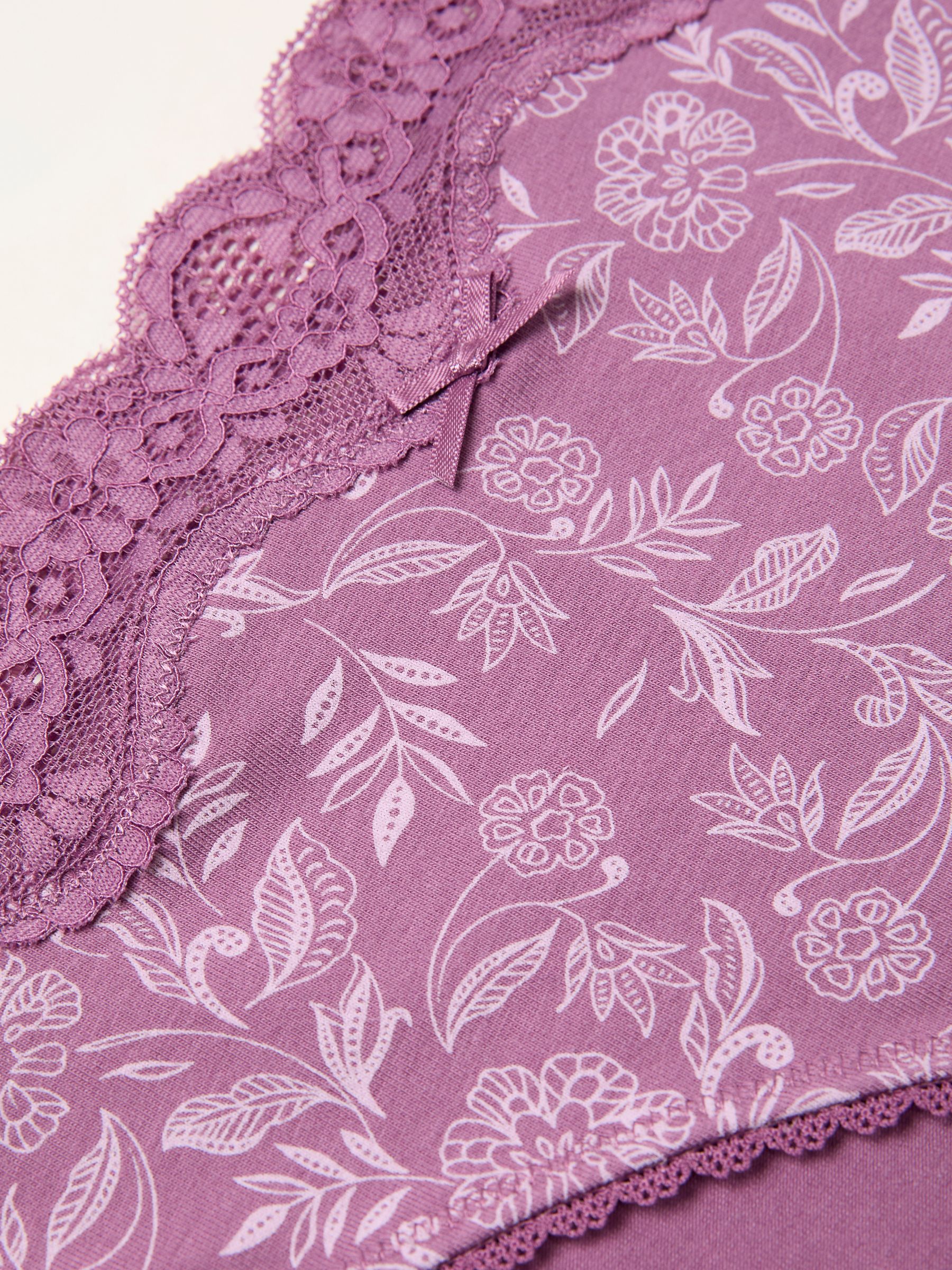 Purple Garden Floral High Leg Knickers - Image 2 of 2