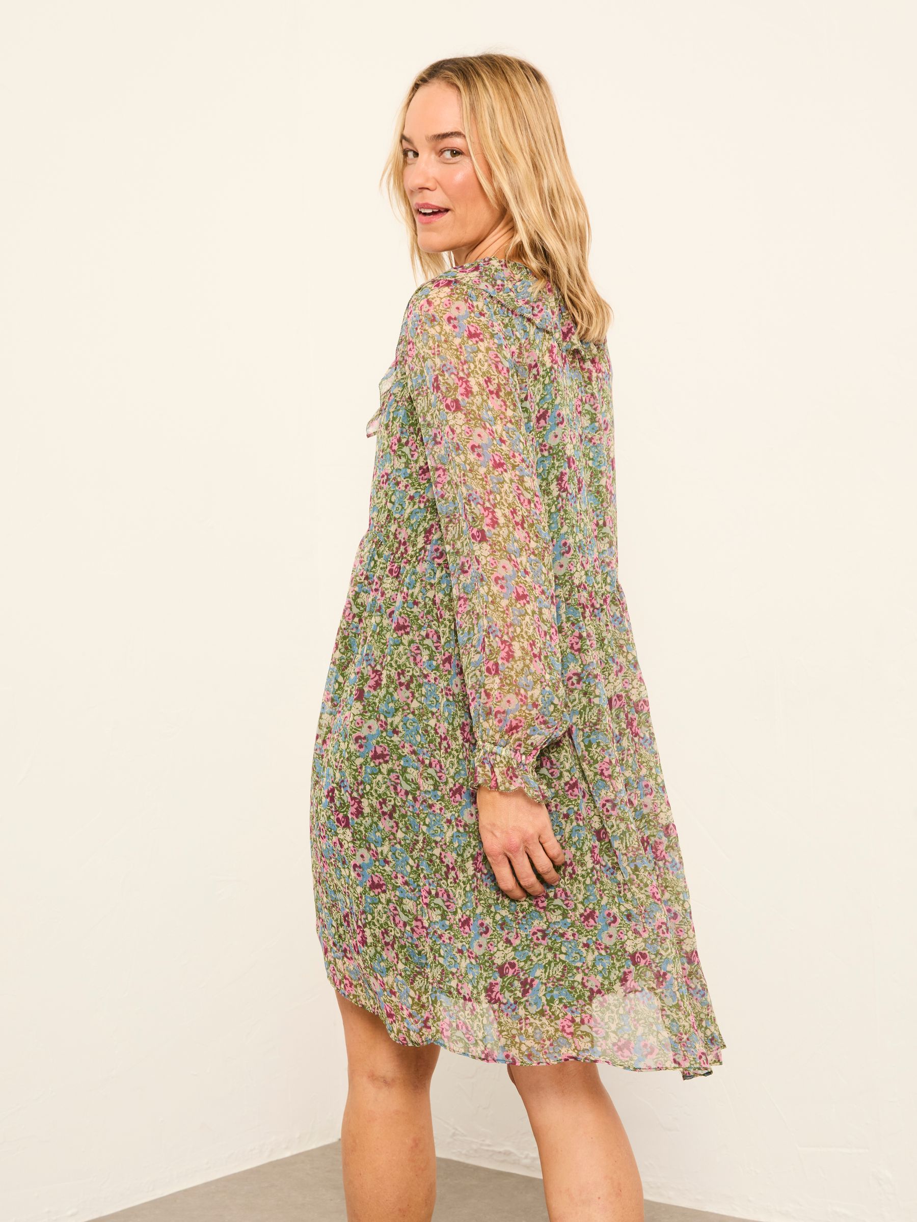 Bella Green Ditsy Garden Regular Dress | FatFace Bella Green Ditsy Garden Regular Dress | FatFace