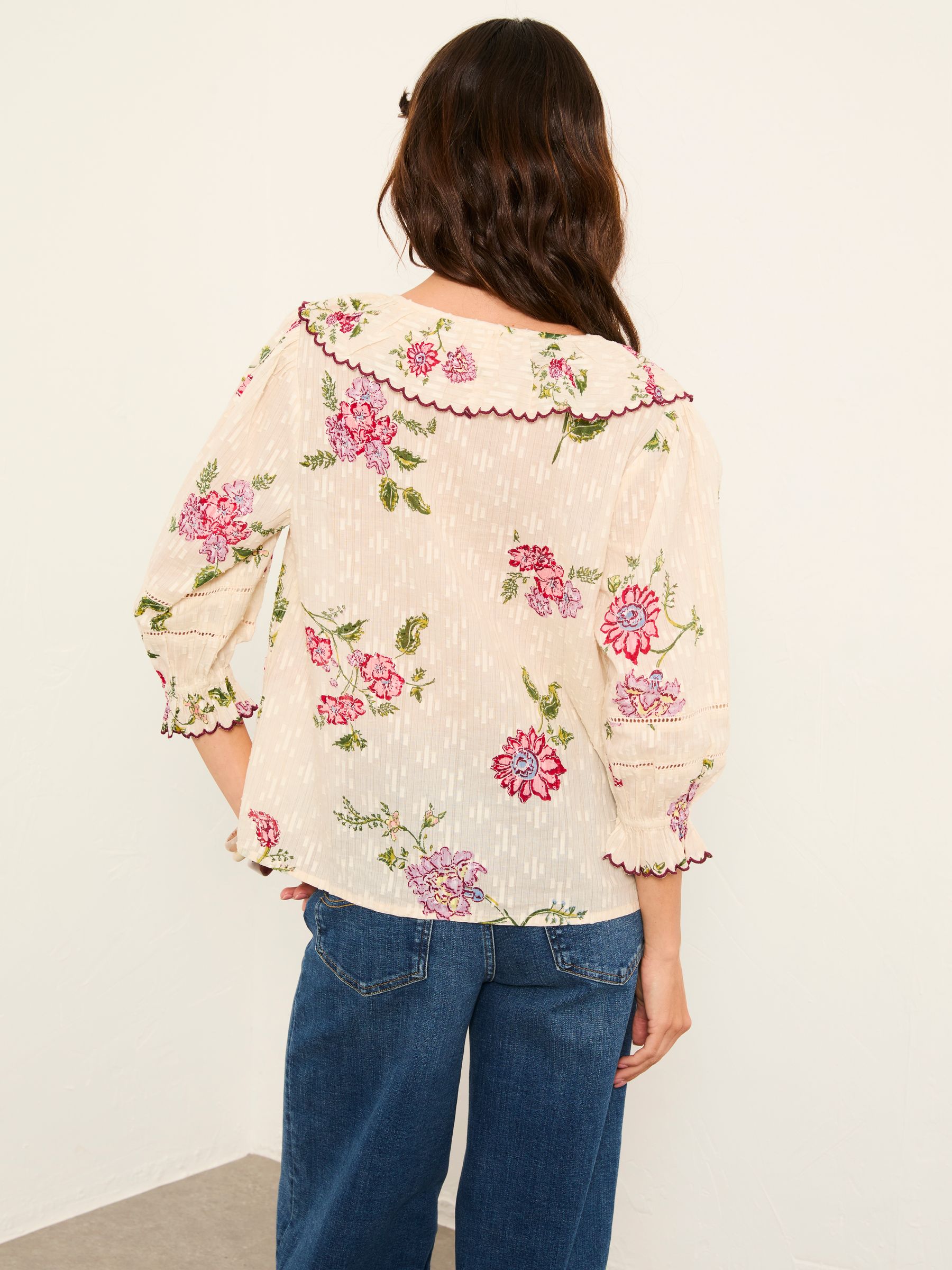 Carly Ivory Spring Floral Regular Blouse - Image 2 of 6