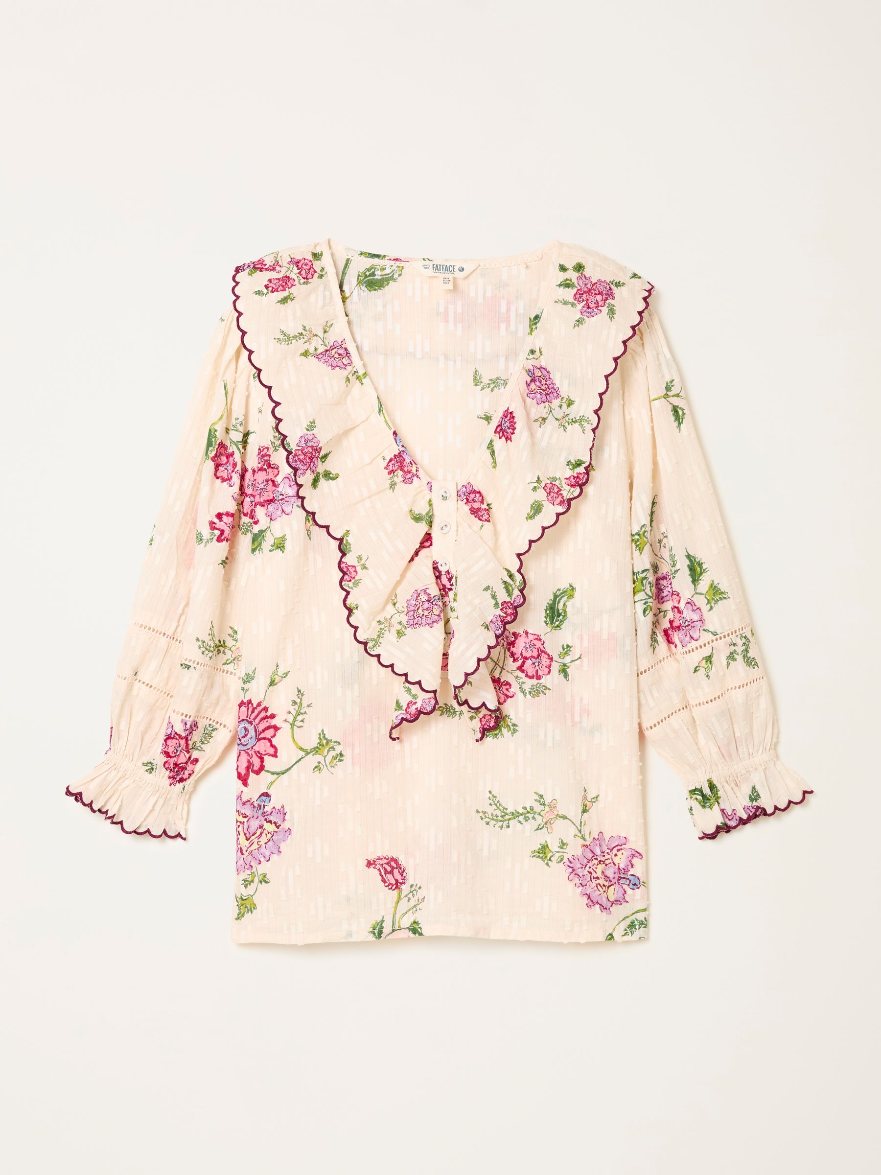 Carly Ivory Spring Floral Regular Blouse - Image 7 of 7