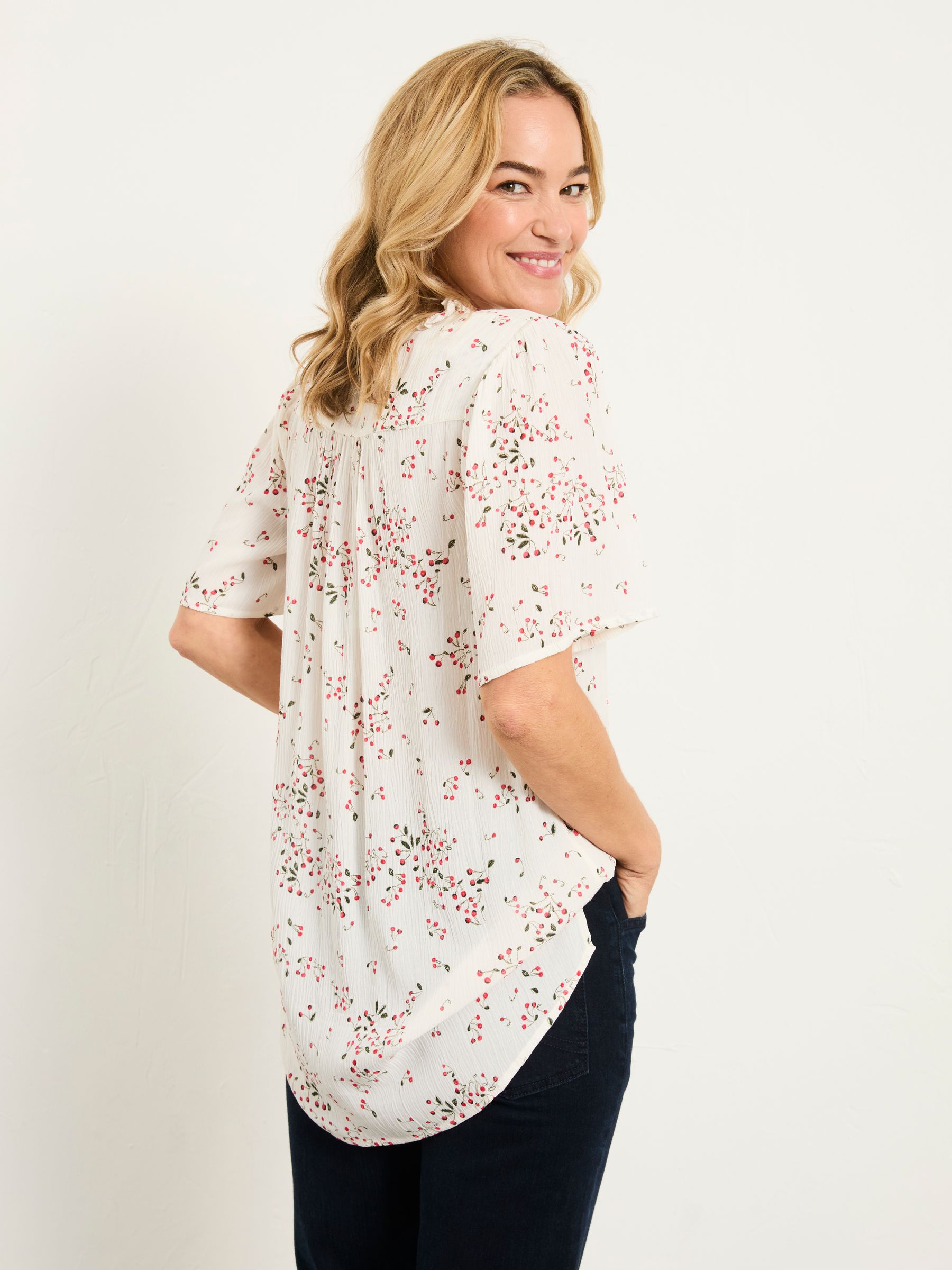 Airee Ivory Cherries Regular Tunic - Image 2 of 6