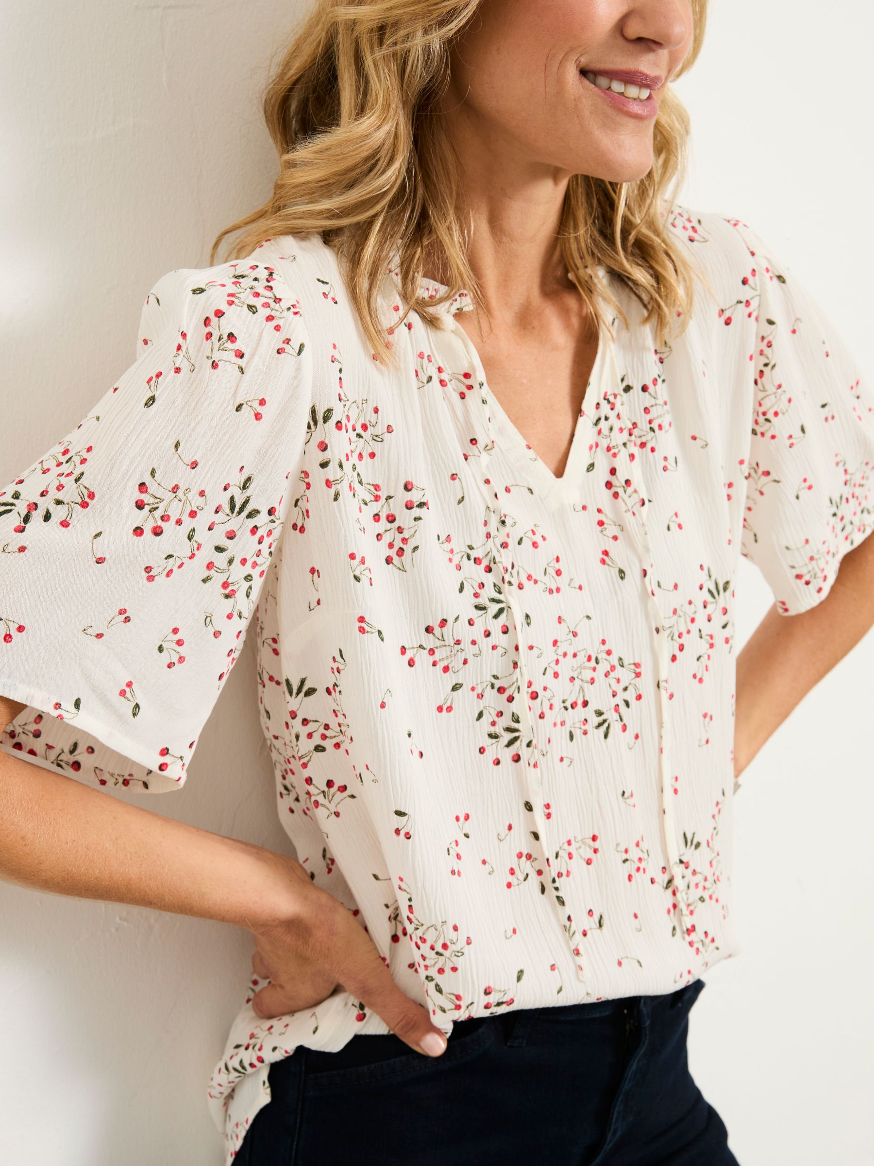 Airee Ivory Cherries Regular Tunic - Image 4 of 6