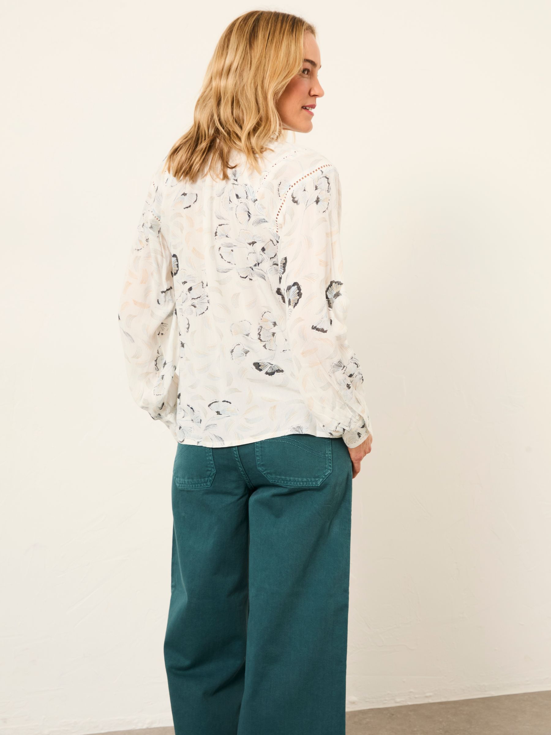 Orla Ivory Ginko Leaves Regular Blouse - Image 2 of 5