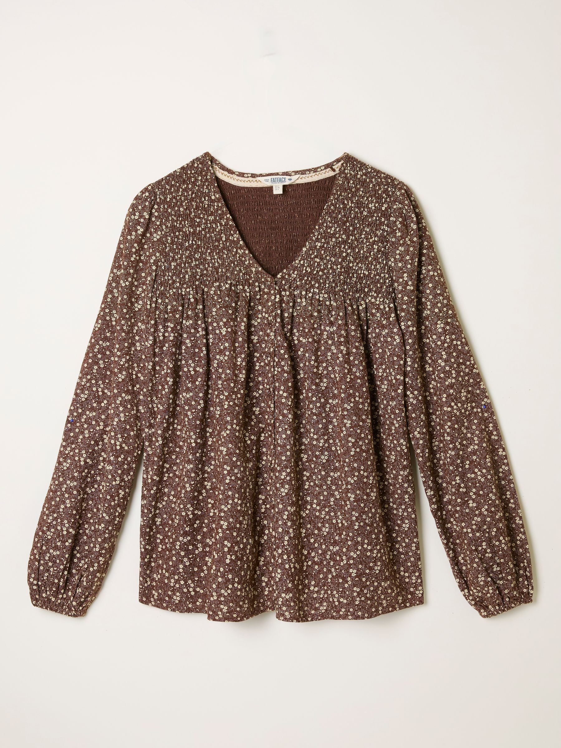 Nessie Brown Ditsy Regular Blouse - Image 5 of 5