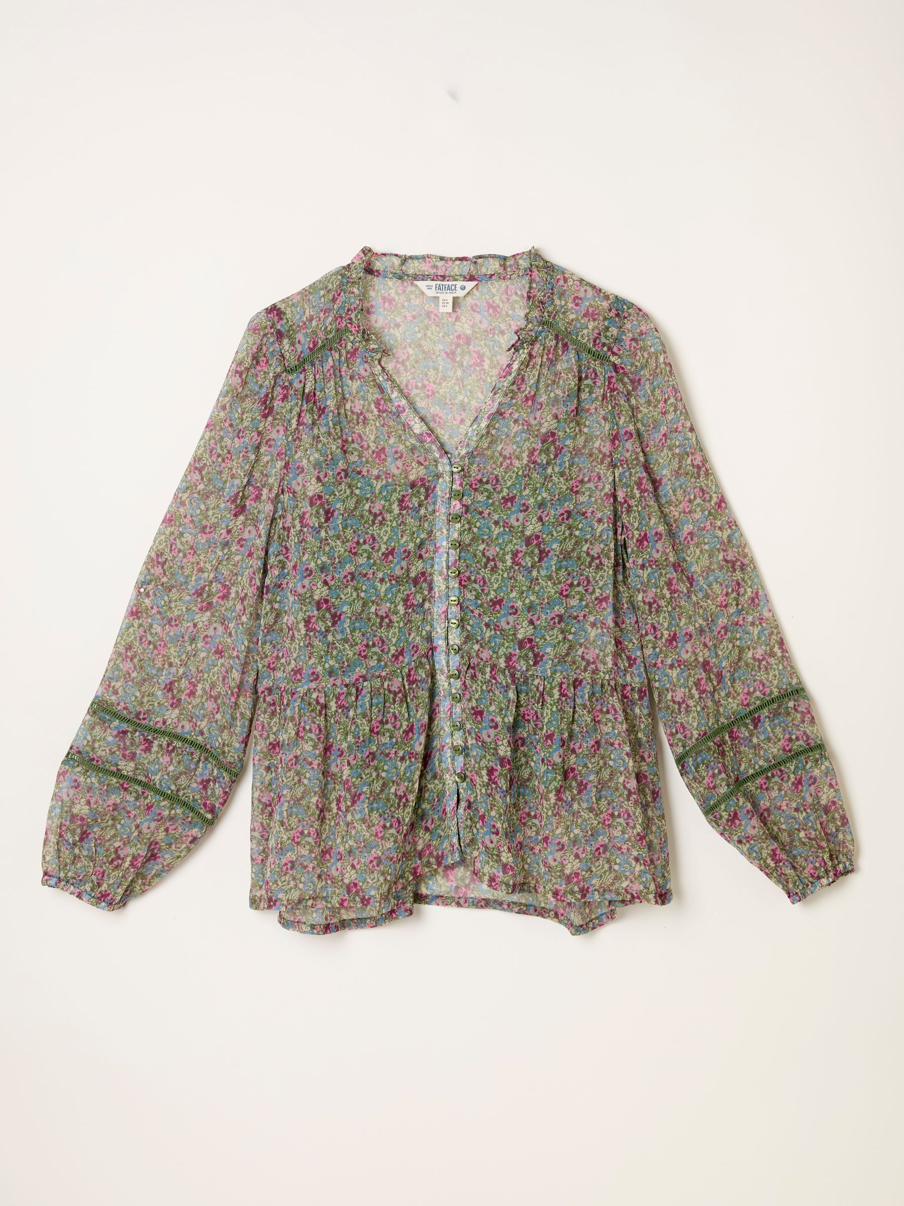 Mel Green Ditsy Garden Regular Blouse - Image 5 of 5 Mel Green Ditsy Garden Regular Blouse - Image 5 of 5