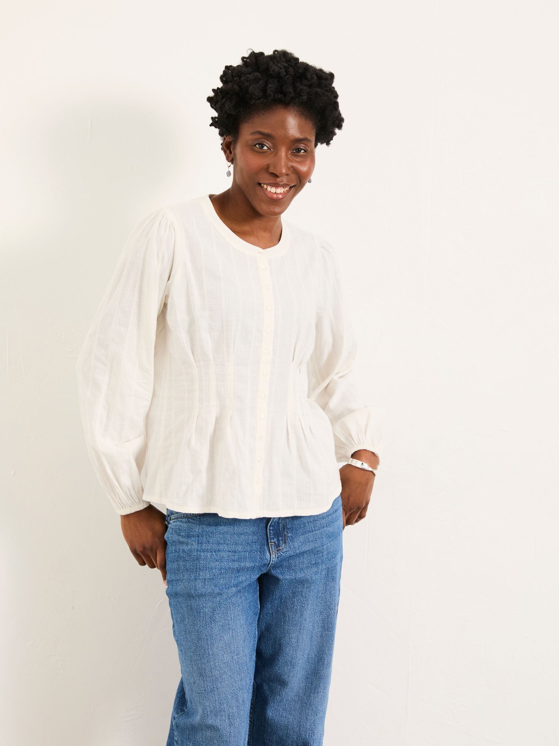 Lara Ivory Regular Blouse - Image 1 of 5