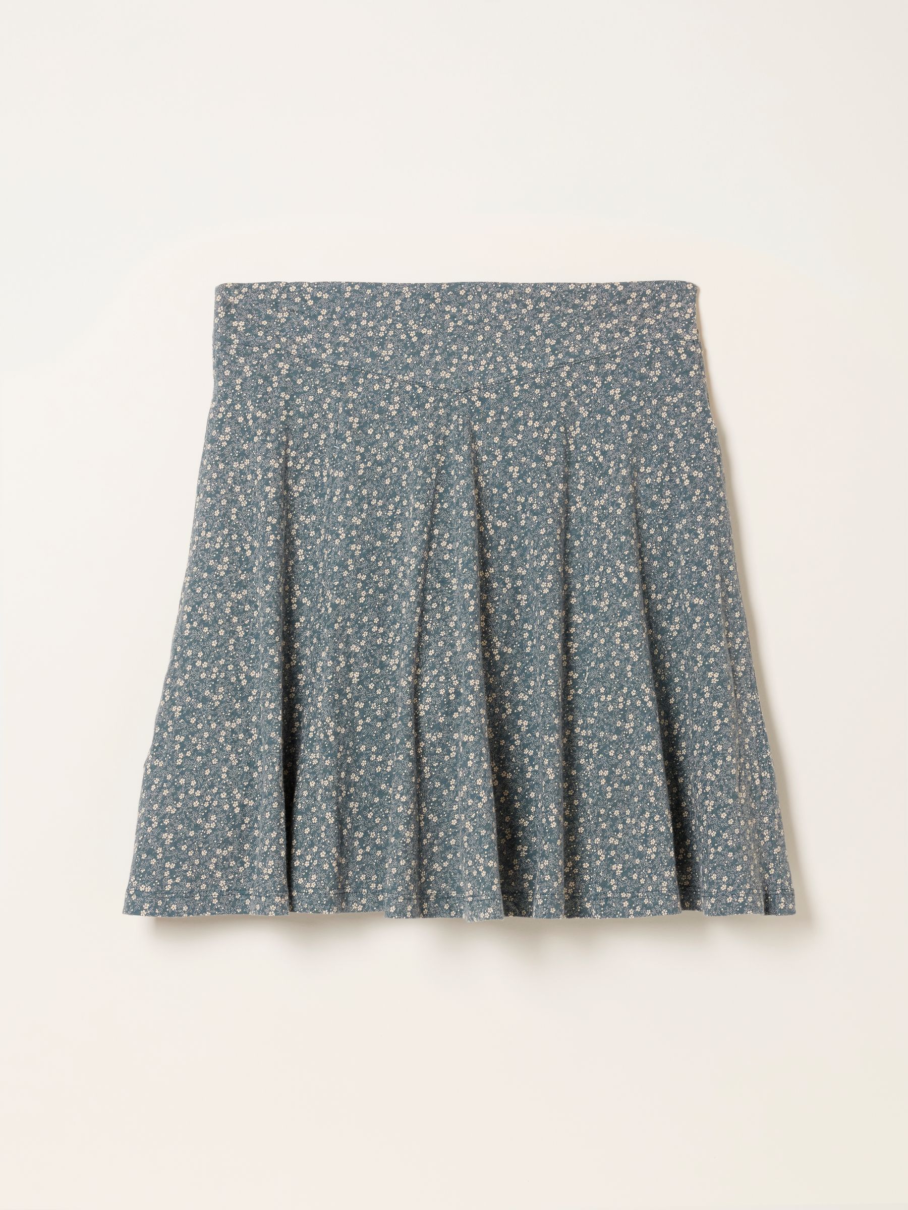 Selena Blue Ditsy Jersey Skirt - Image 1 of 1 Selena Blue Ditsy Jersey Skirt - Image 1 of 1