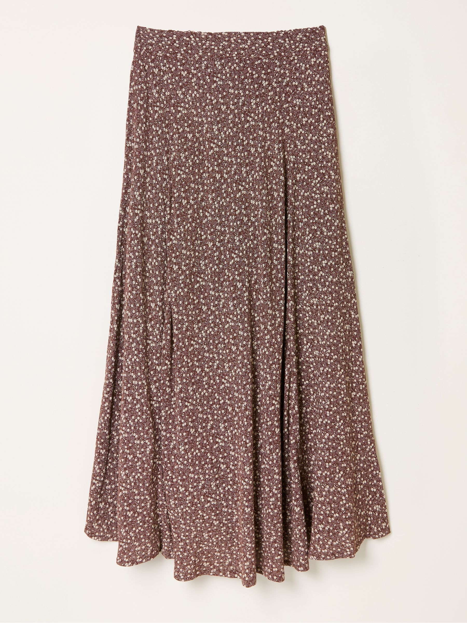 Sadie Brown Ditsy Midi Skirt - Image 6 of 6