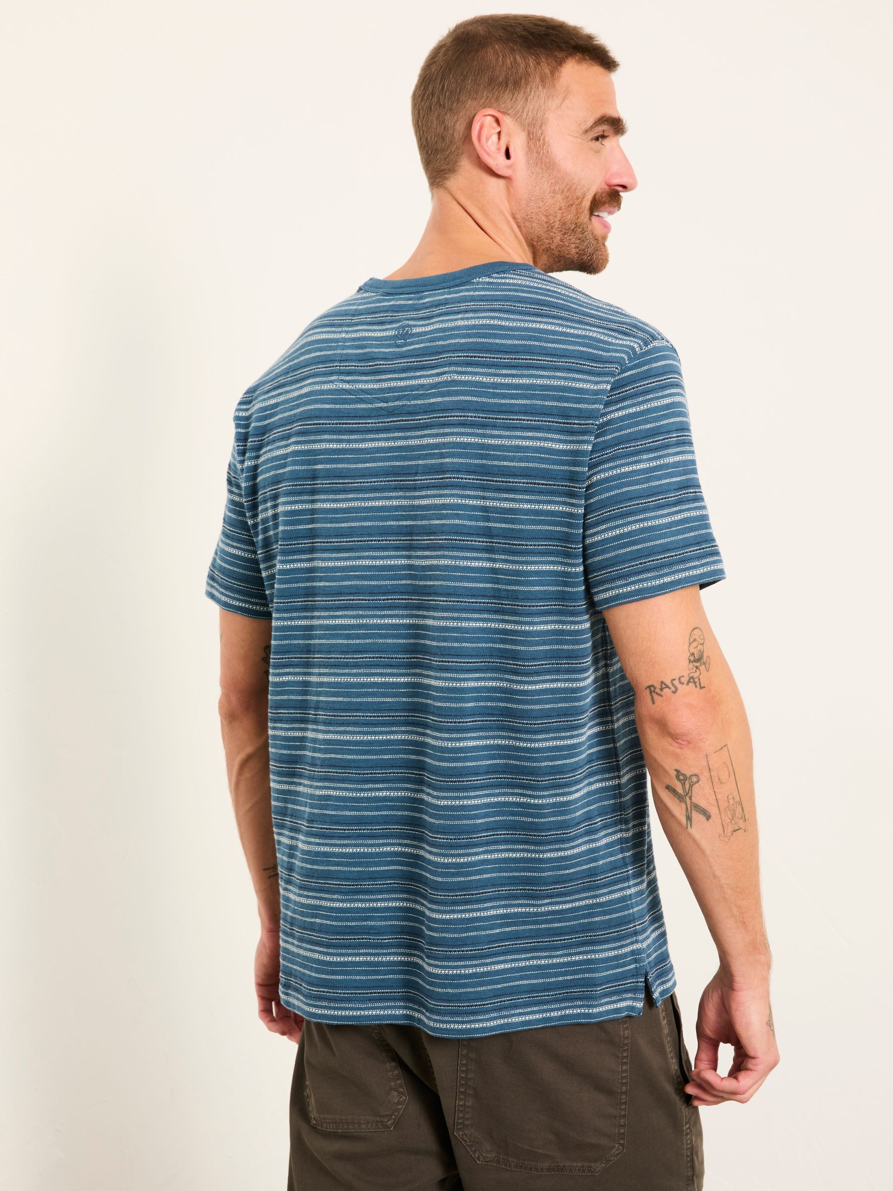 Navy Ripon Stripe Tshirt - Image 3 of 6