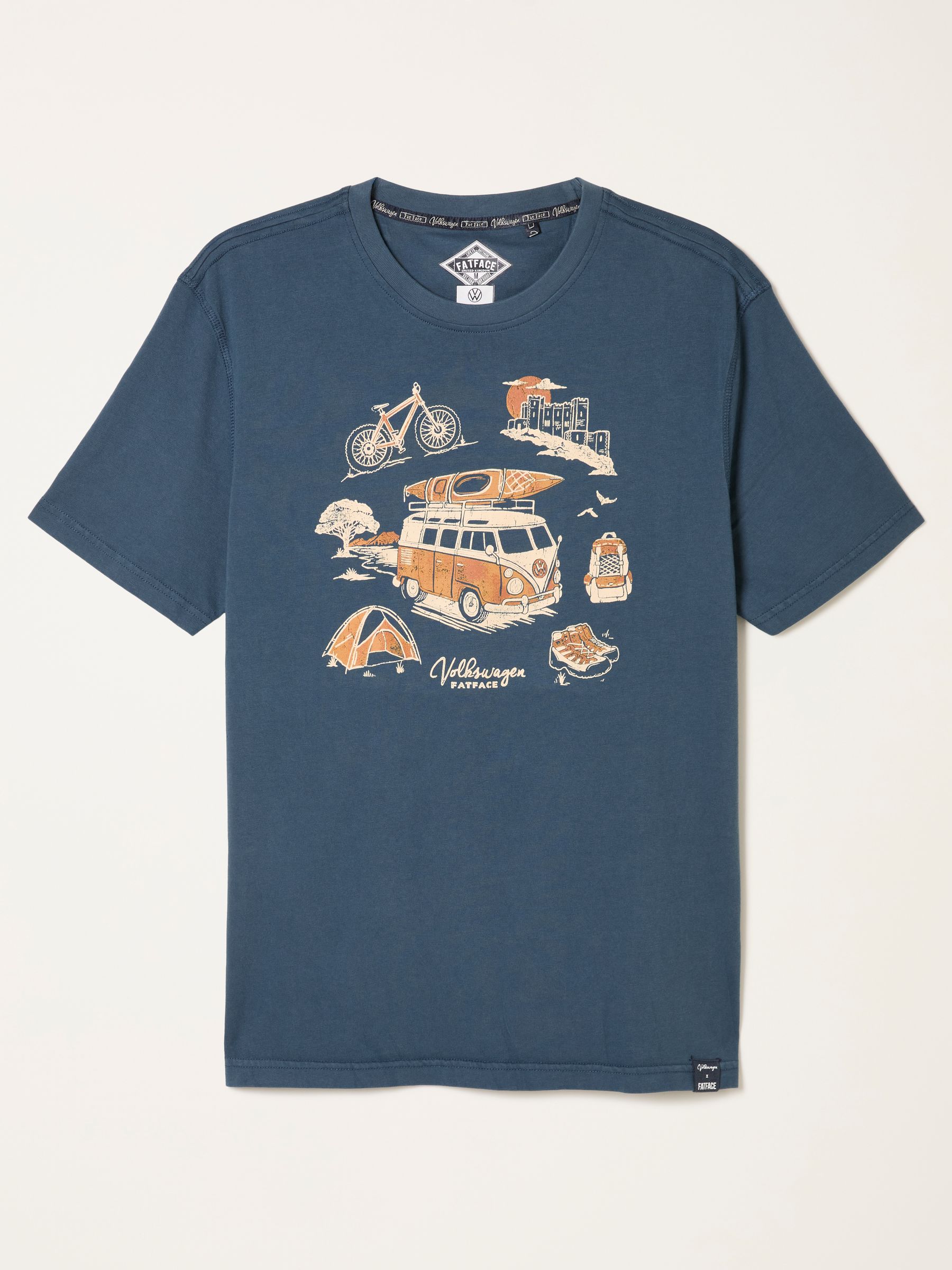 Navy VW Camping Kayak Graphic Tshirt - Image 6 of 6