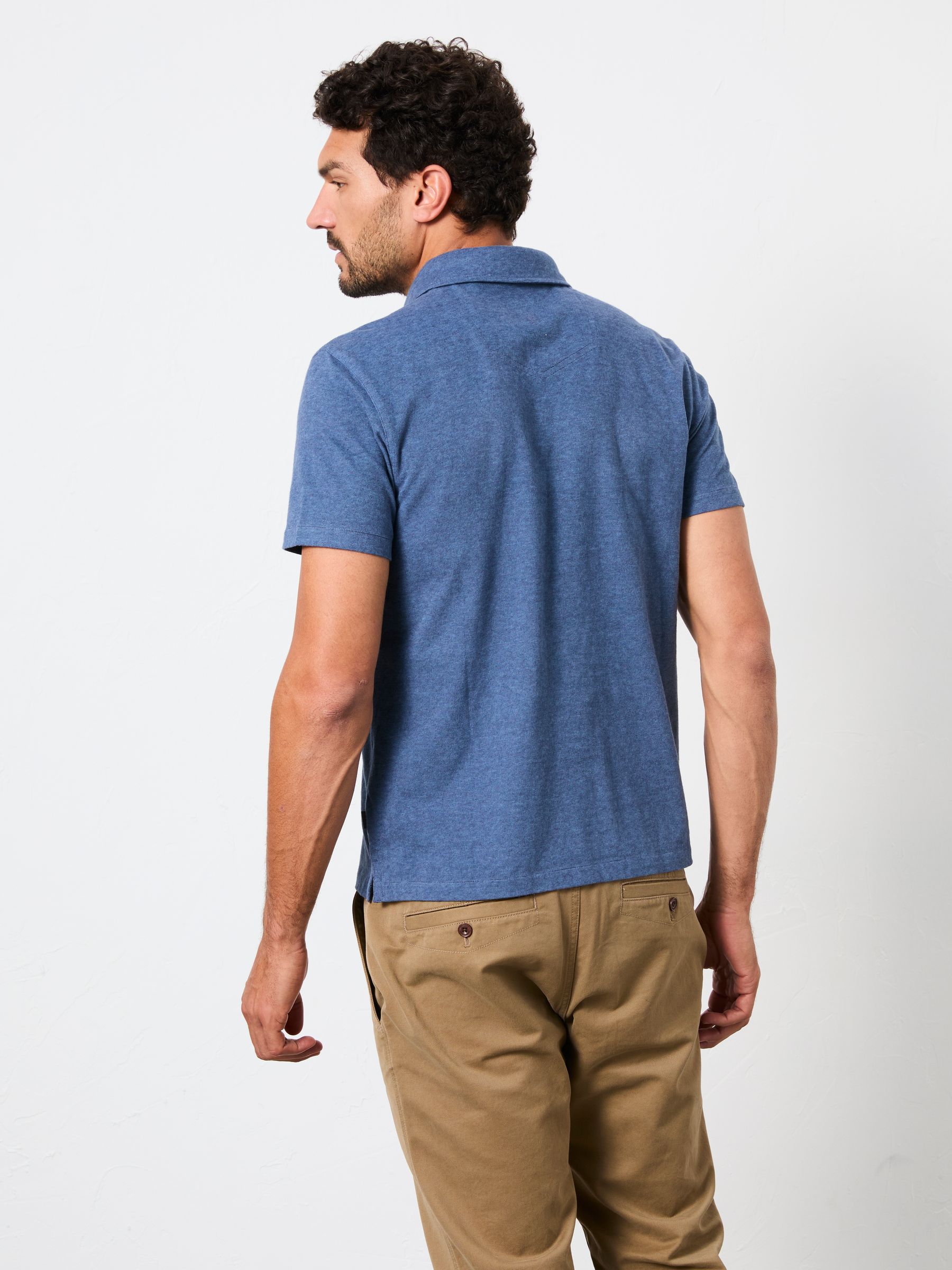 Navy Elm Stripe Polo - Image 2 of 5 Navy Elm Stripe Polo - Image 2 of 5