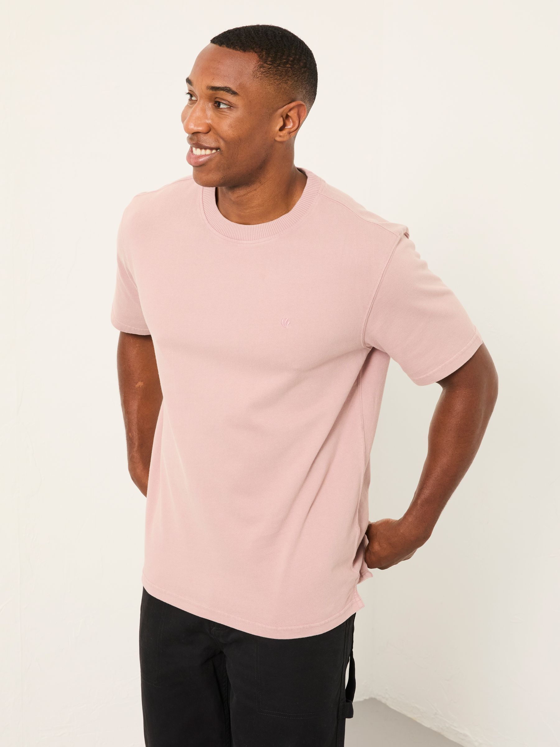 Alton Pink Heavyweight Relaxed Fit T-Shirt - Image 1 of 6