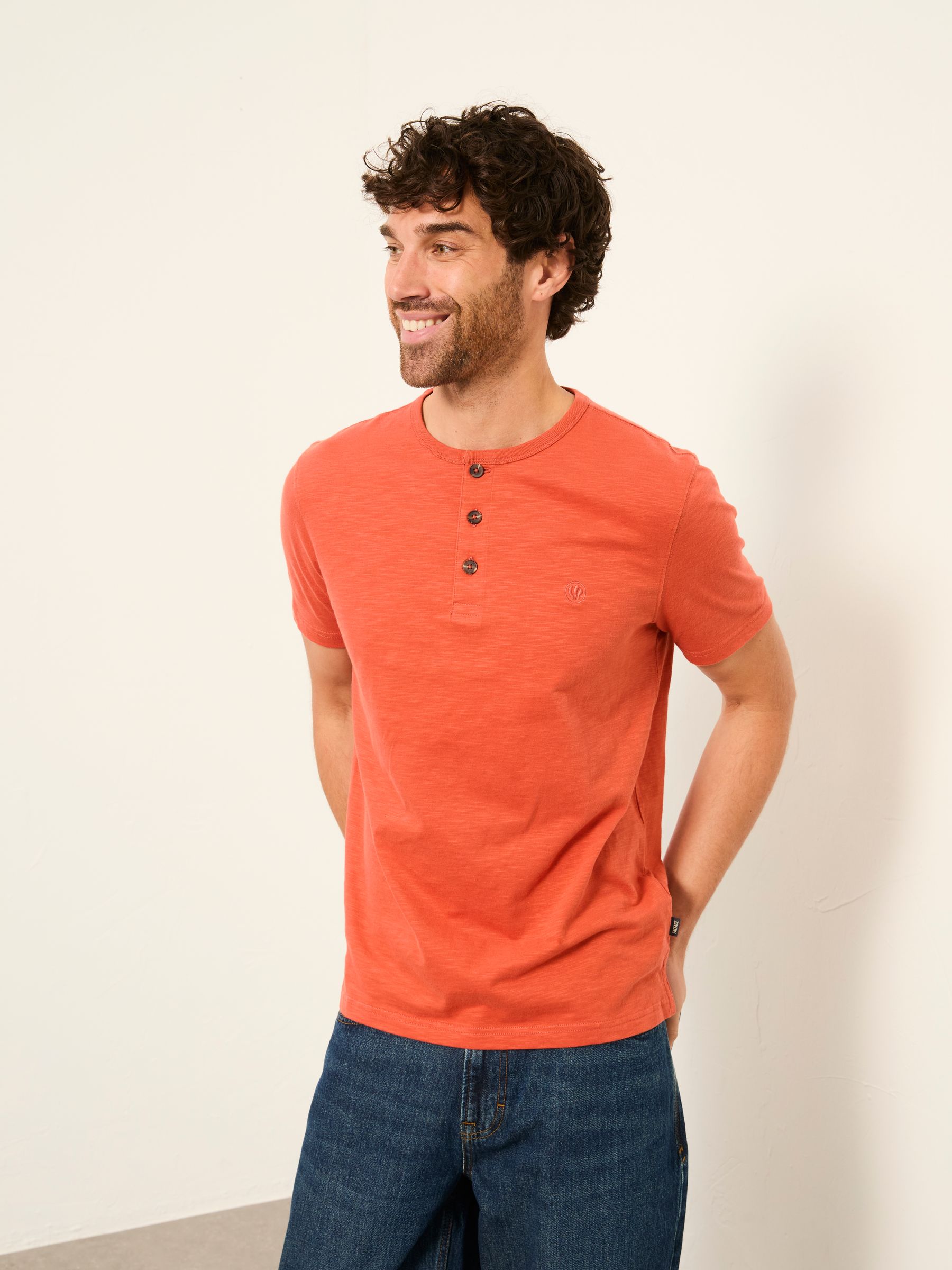 Henley Terracotta Woodside Slub Tshirt - Image 4 of 6