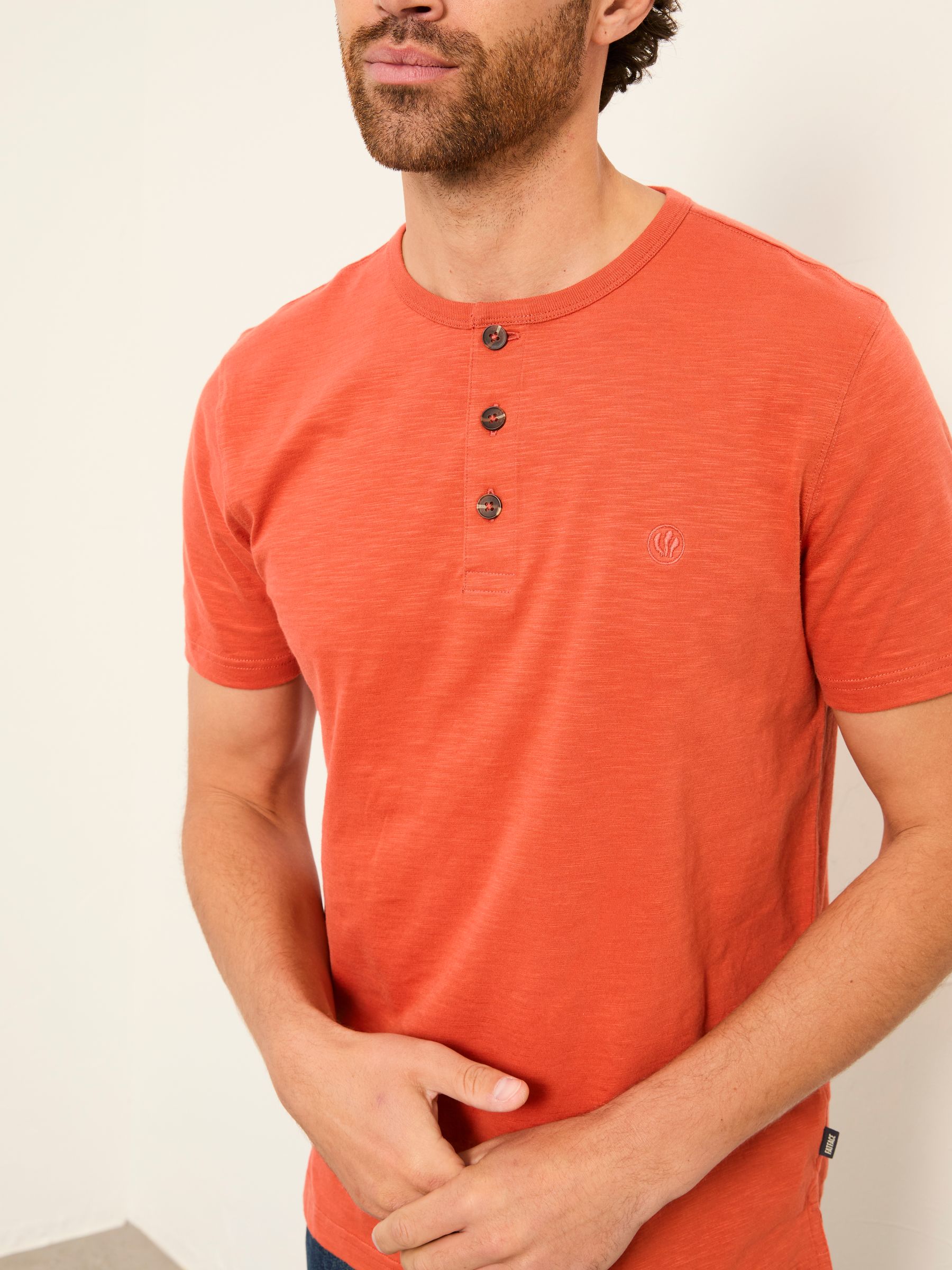 Henley Terracotta Woodside Slub Tshirt - Image 5 of 6