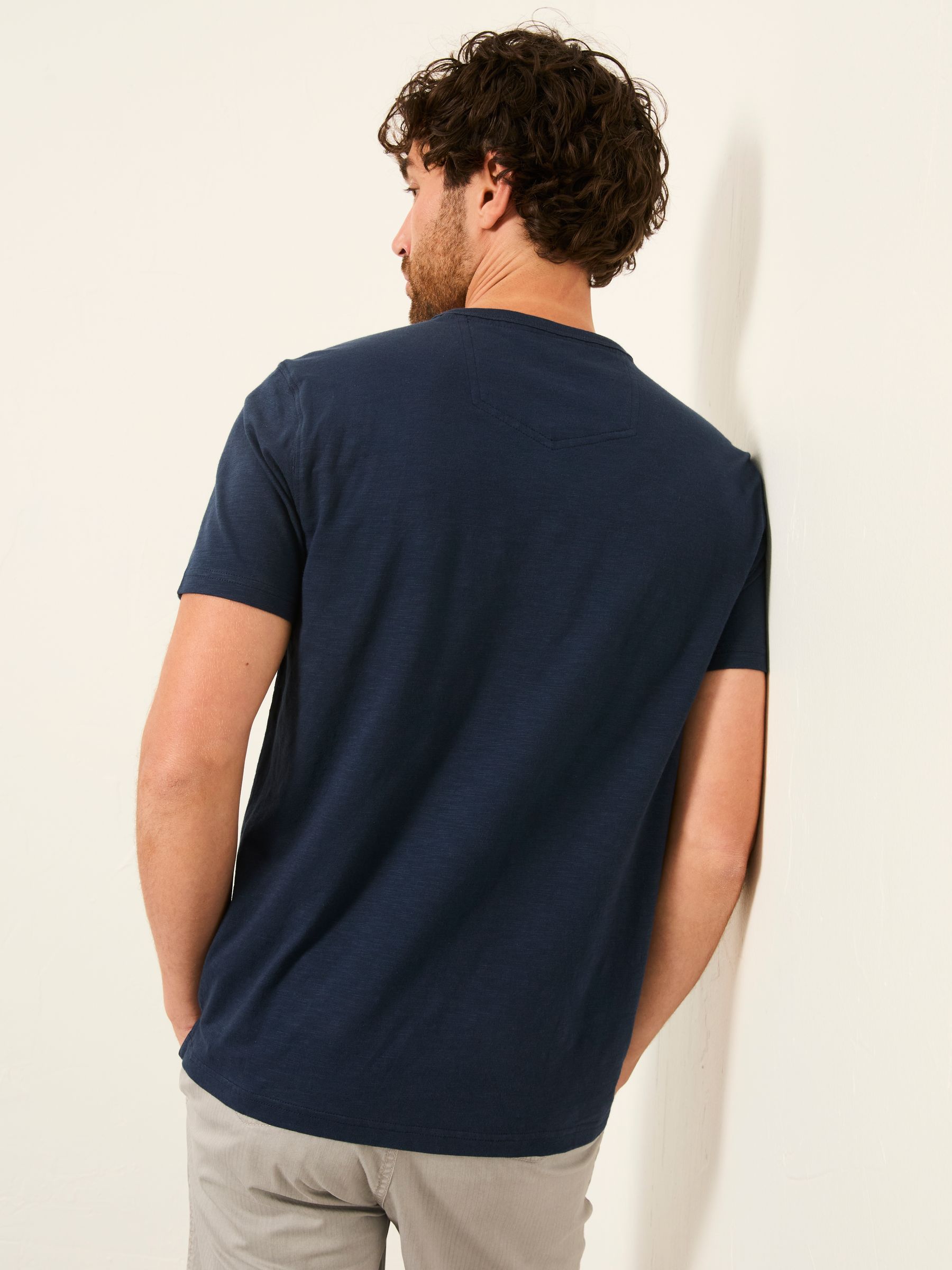 Henley Navy Woodside Slub Tshirt - Image 2 of 6