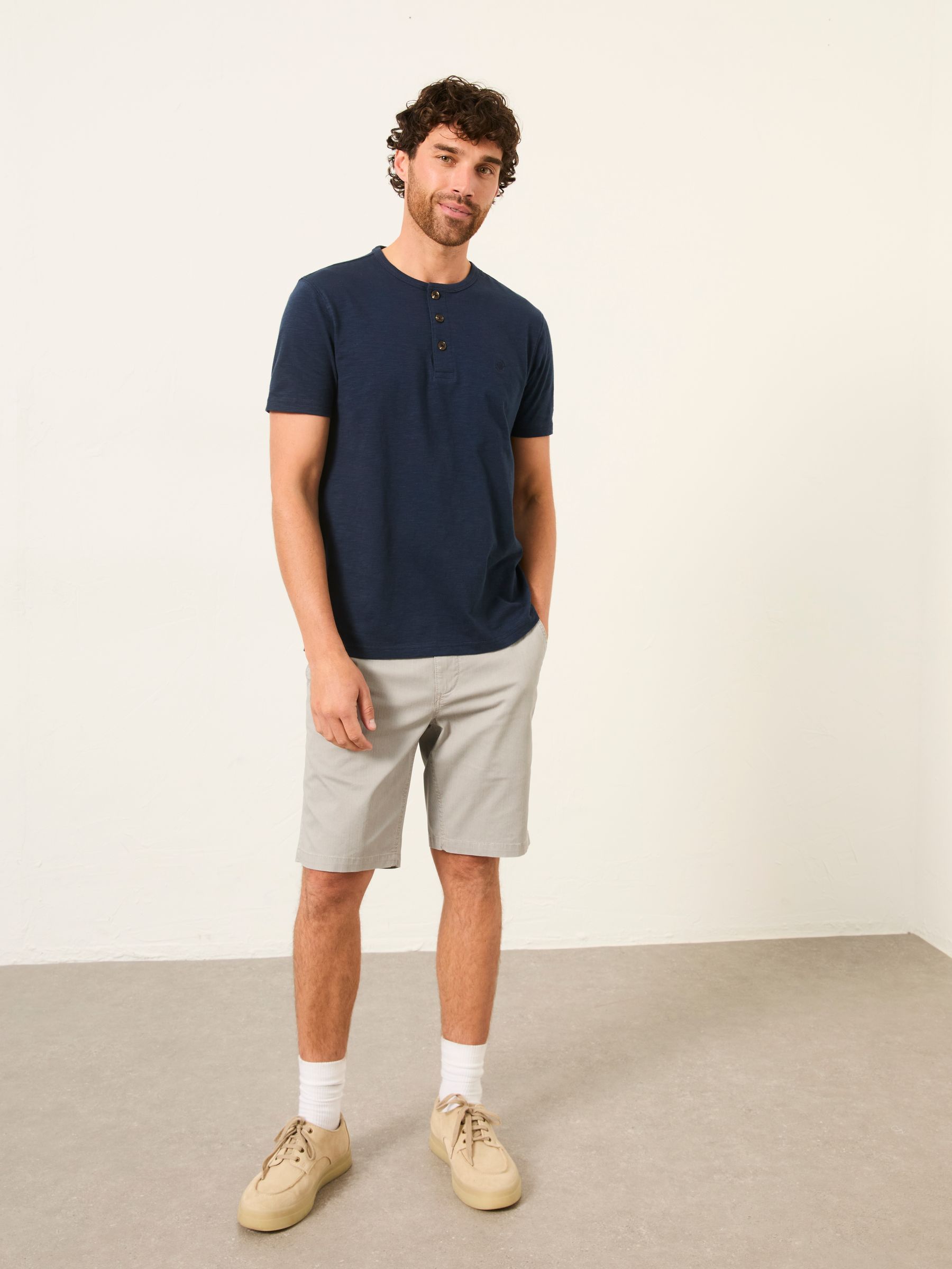 Henley Navy Woodside Slub Tshirt - Image 3 of 6