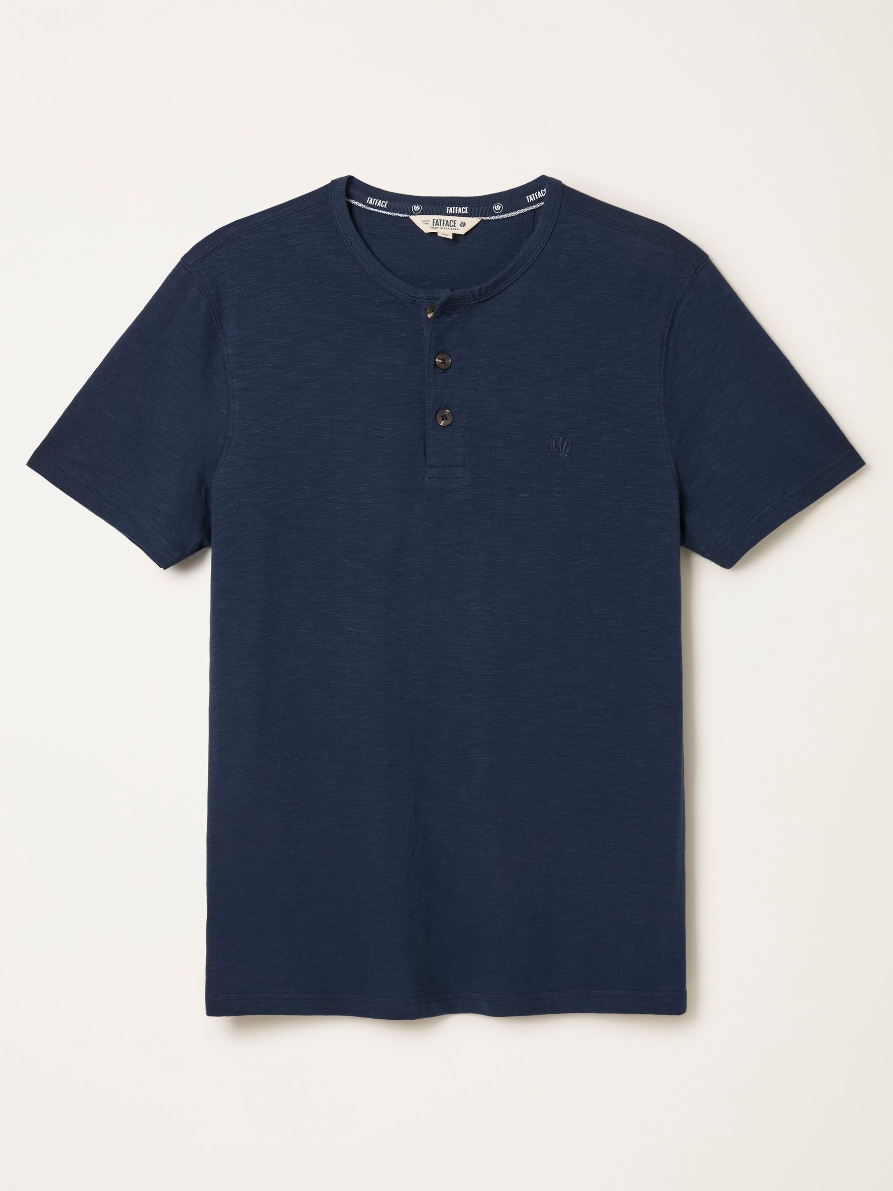 Henley Navy Woodside Henley T-Shirt | FatFace USA