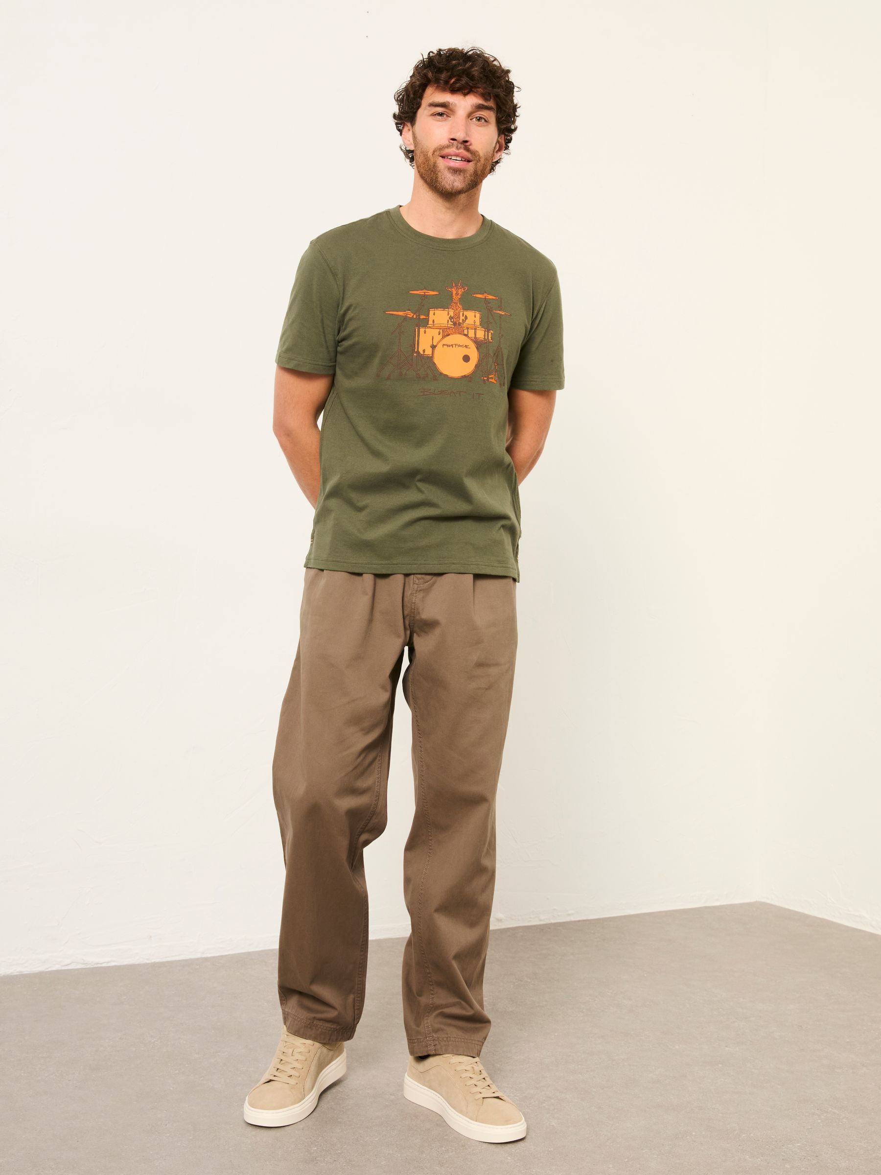 Khaki Green Bleat It Graphic T-Shirt - Image 3 of 7