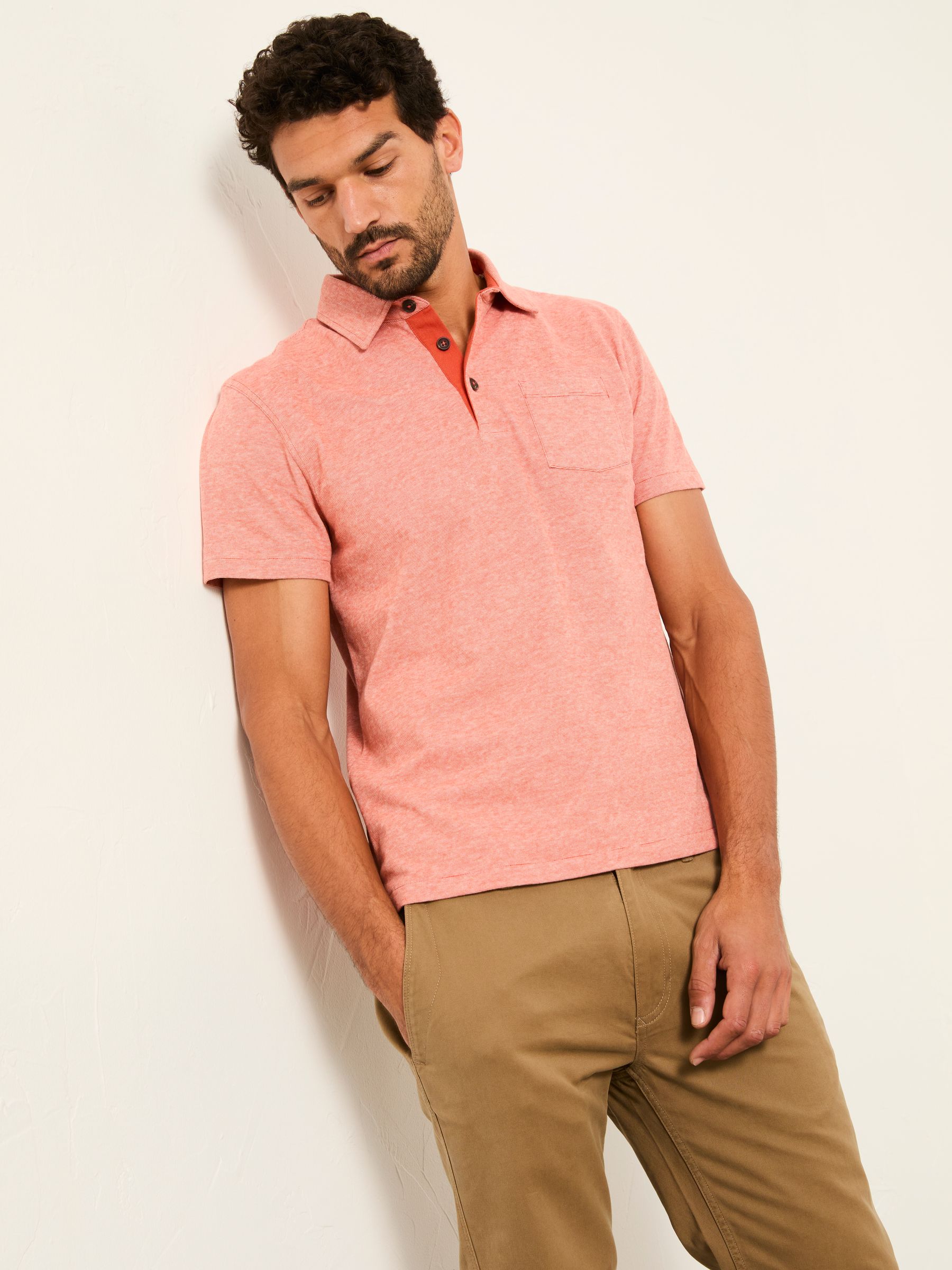 Rust Red Elm Stripe Polo - Image 4 of 5