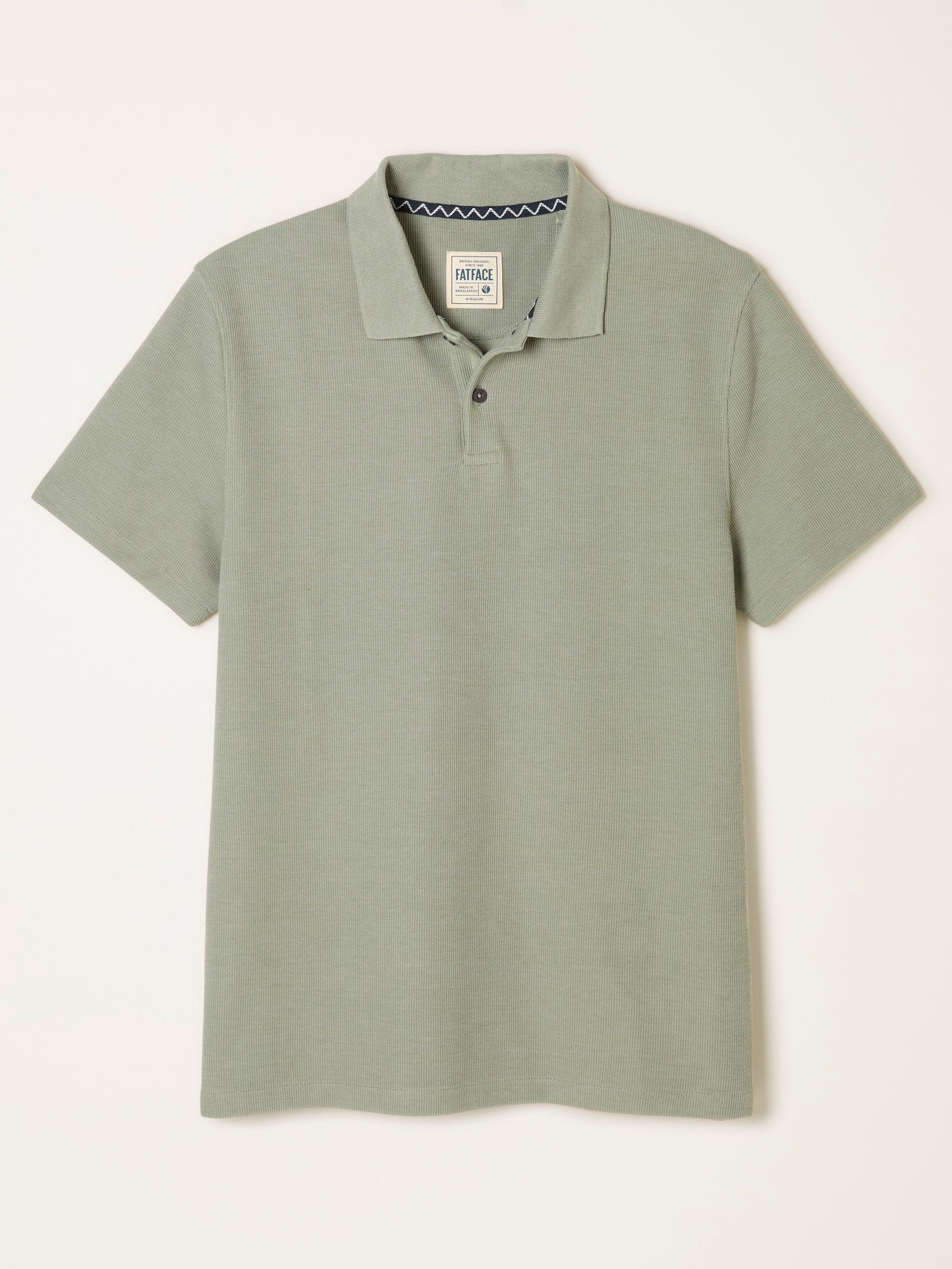 Sage Green AYR Short Sleeve Ribbed Polo - Image 6 of 6 Sage Green AYR Short Sleeve Ribbed Polo - Image 6 of 6
