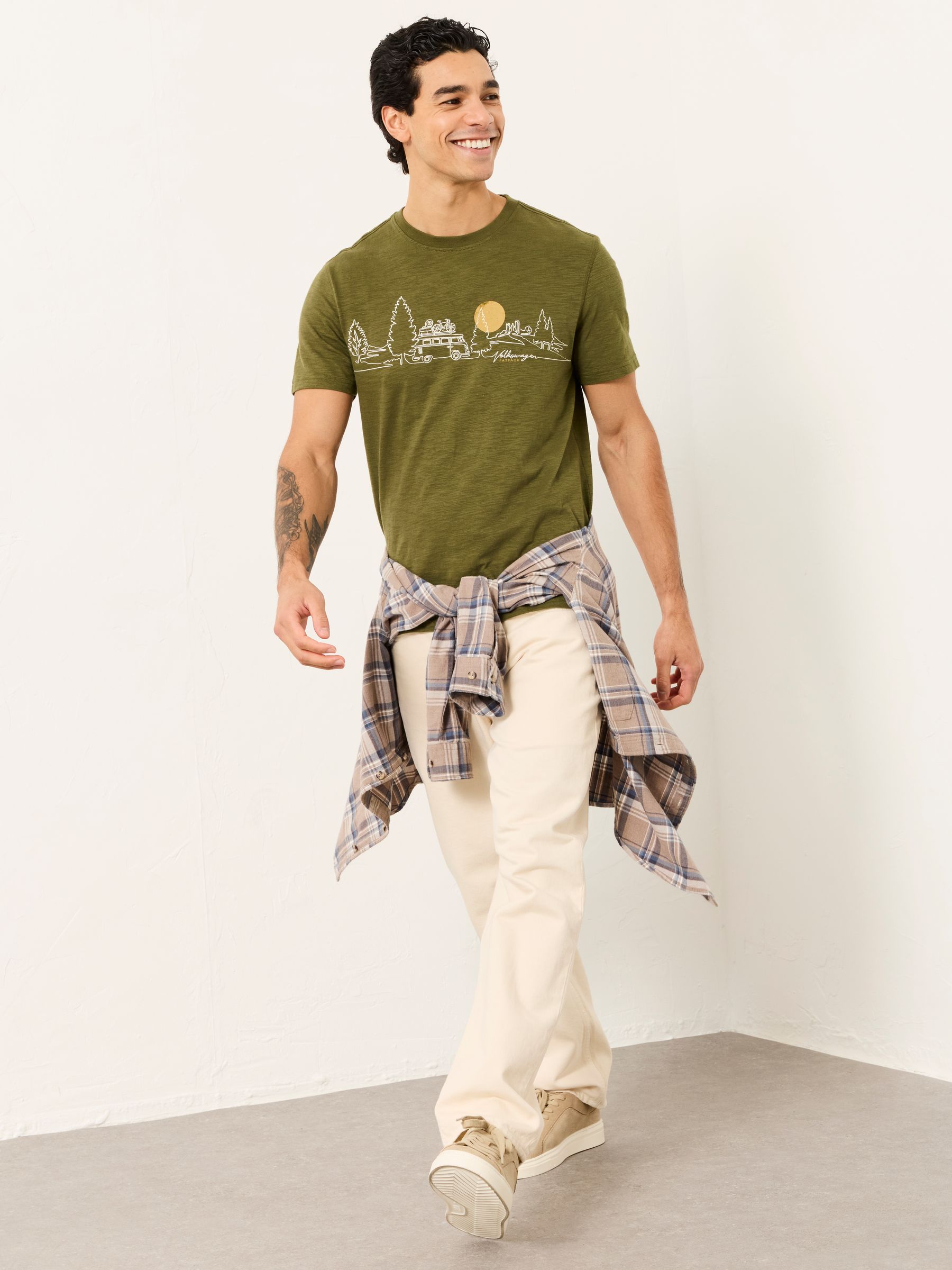 Khaki Green VW Scenic Route Graphic Tshirt - Image 3 of 7