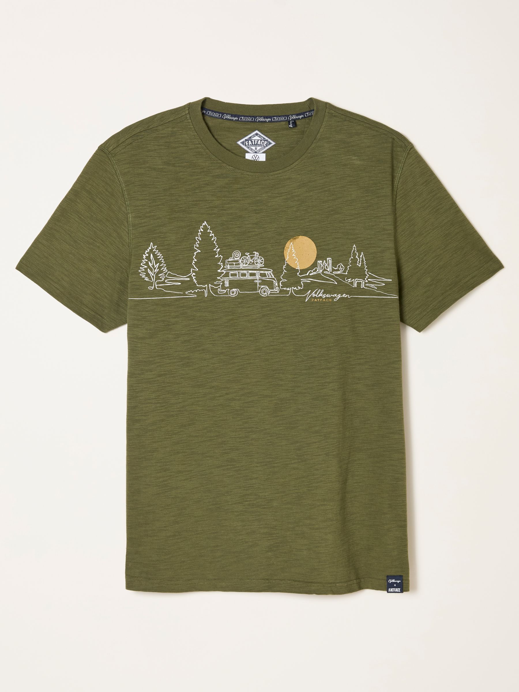 Khaki Green VW Scenic Route Graphic Tshirt - Image 7 of 7 Khaki Green VW Scenic Route Graphic Tshirt - Image 7 of 7