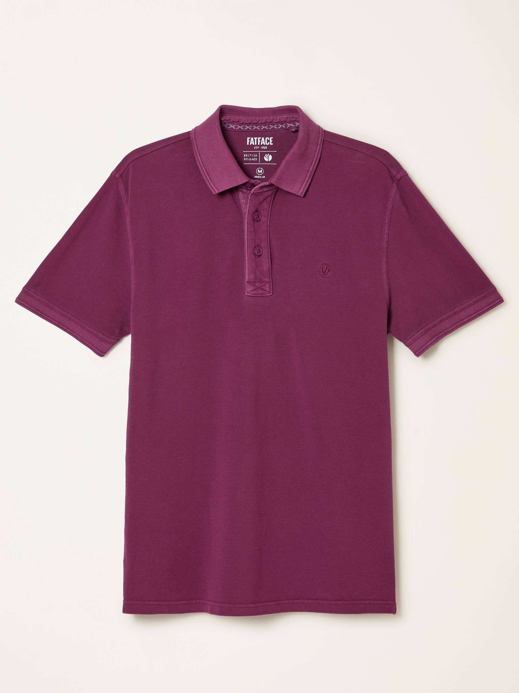 Plum Purple Short Sleeve Pique Polo - Image 6 of 7