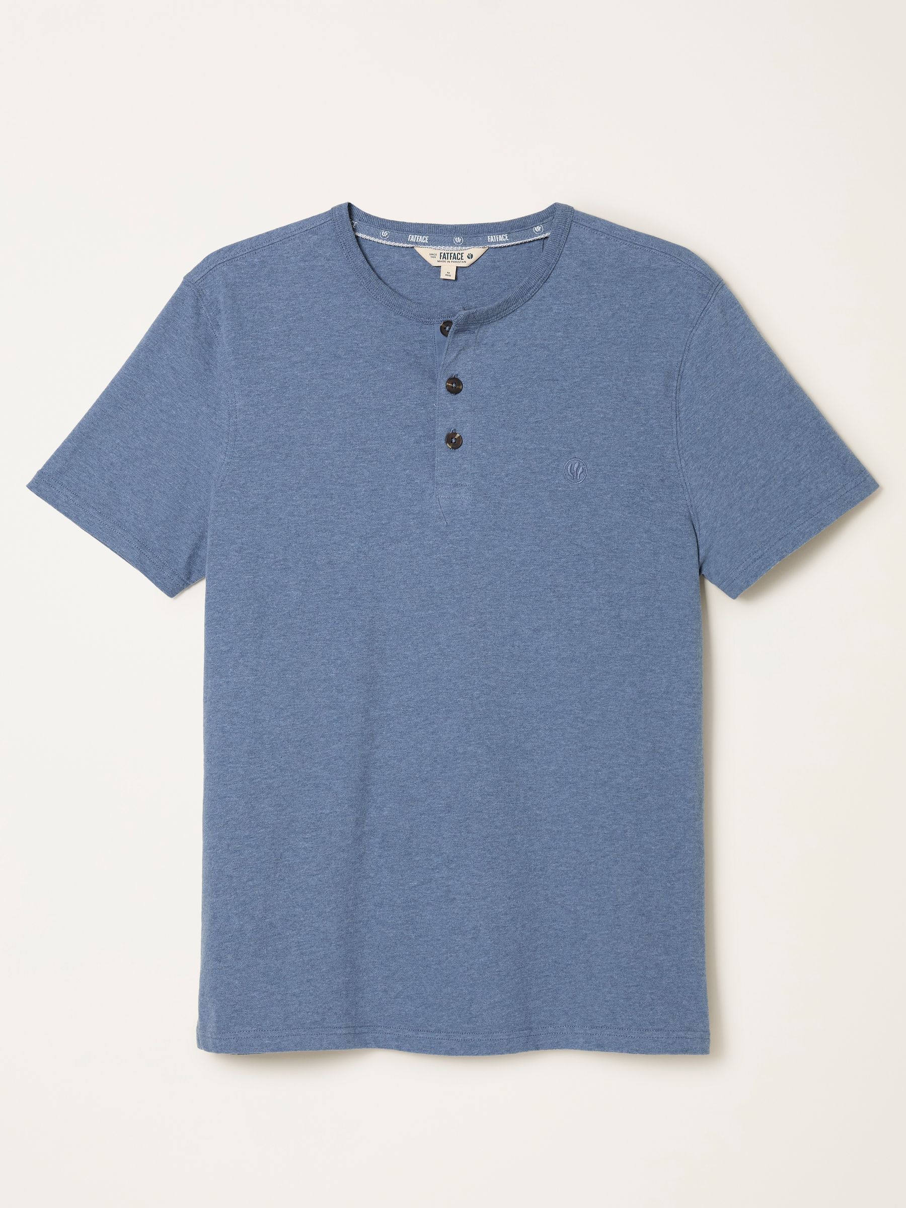 Henley Blue Denim Woodside Slub Tshirt - Image 6 of 6