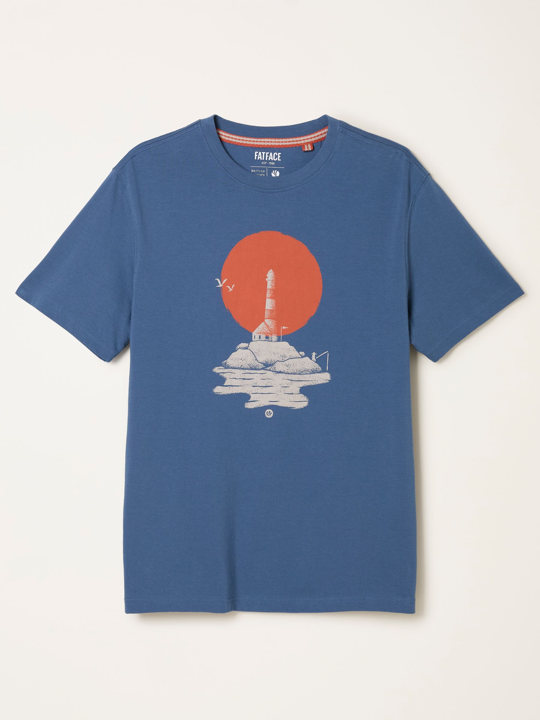 Blue Denim Lighthouse Graphic T-Shirt - Image 6 of 6