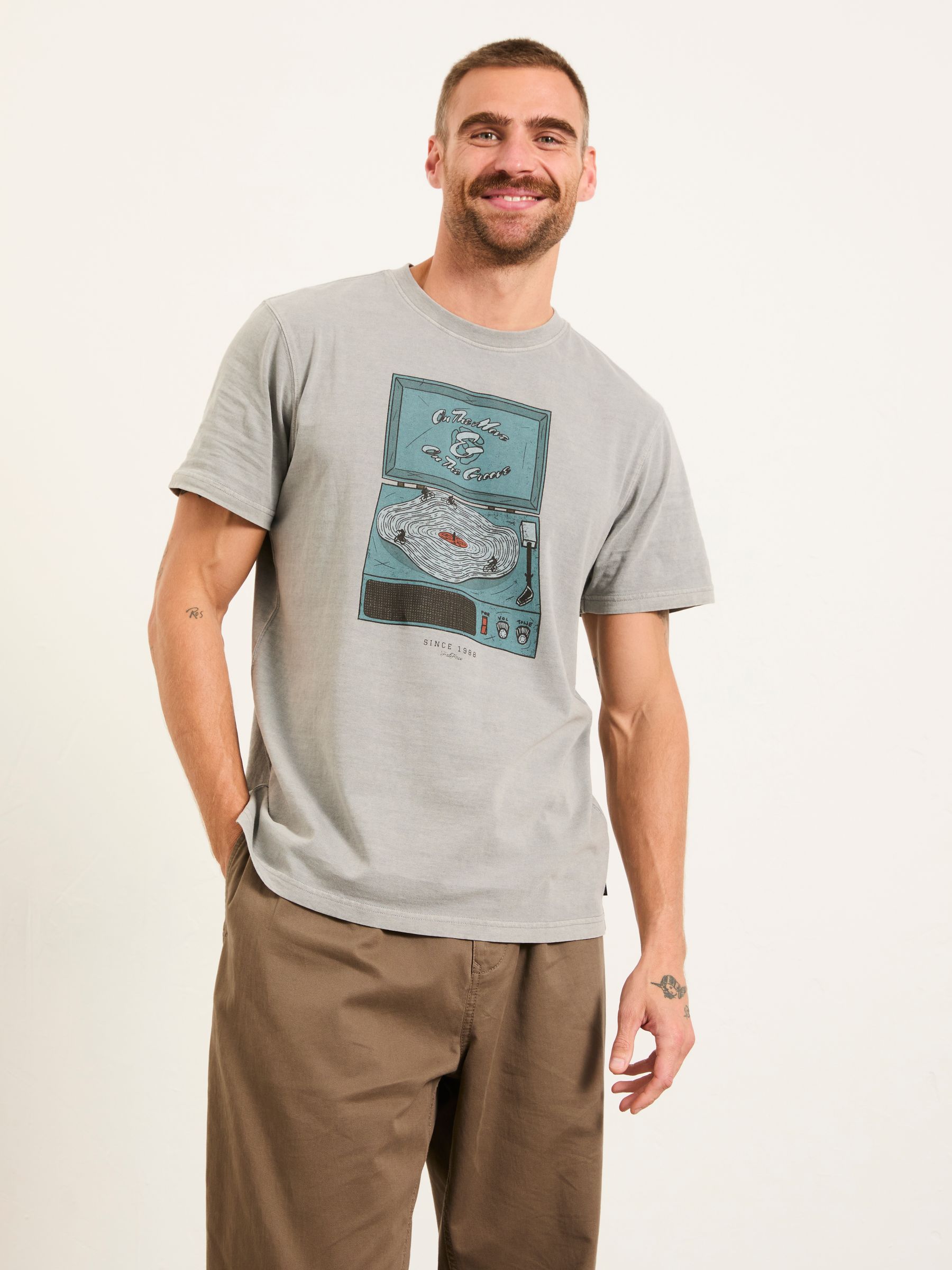 Grey Vinyl Bike Graphic Tshirt - Image 1 of 6