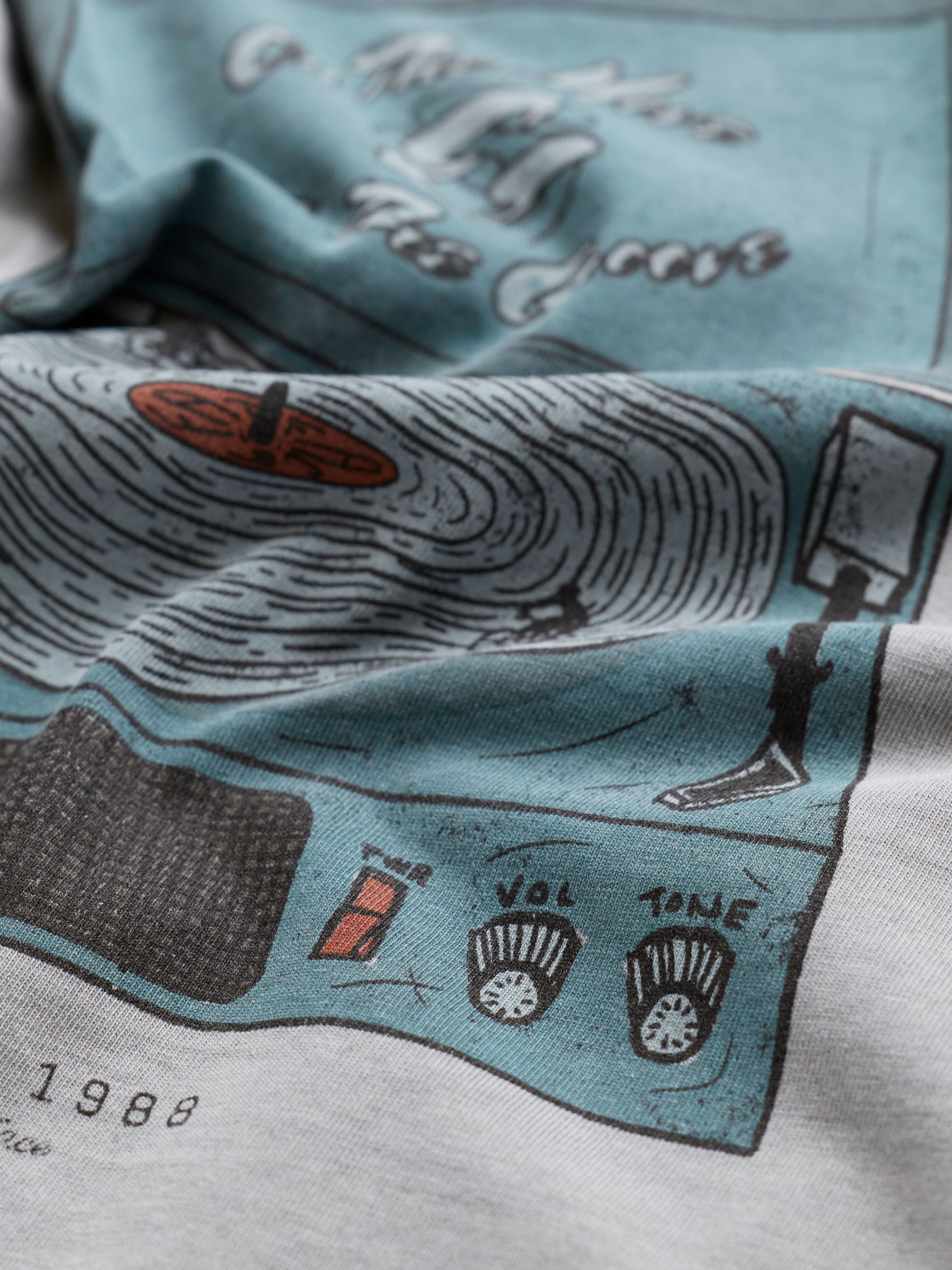 Grey Vinyl Bike Graphic Tshirt - Image 6 of 6