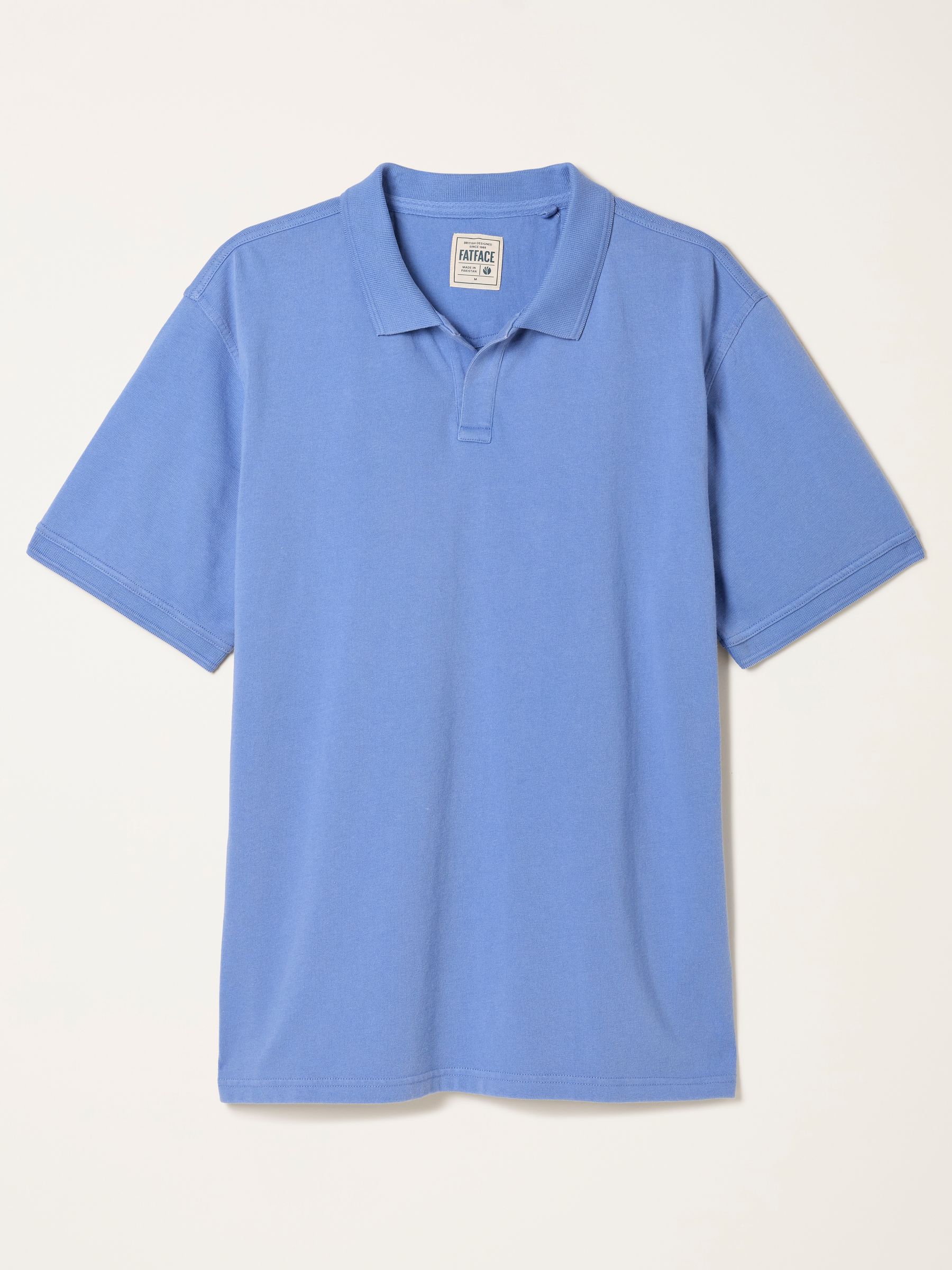Ashton Relaxed Fit Chambray Blue Notch Polo - Image 6 of 6