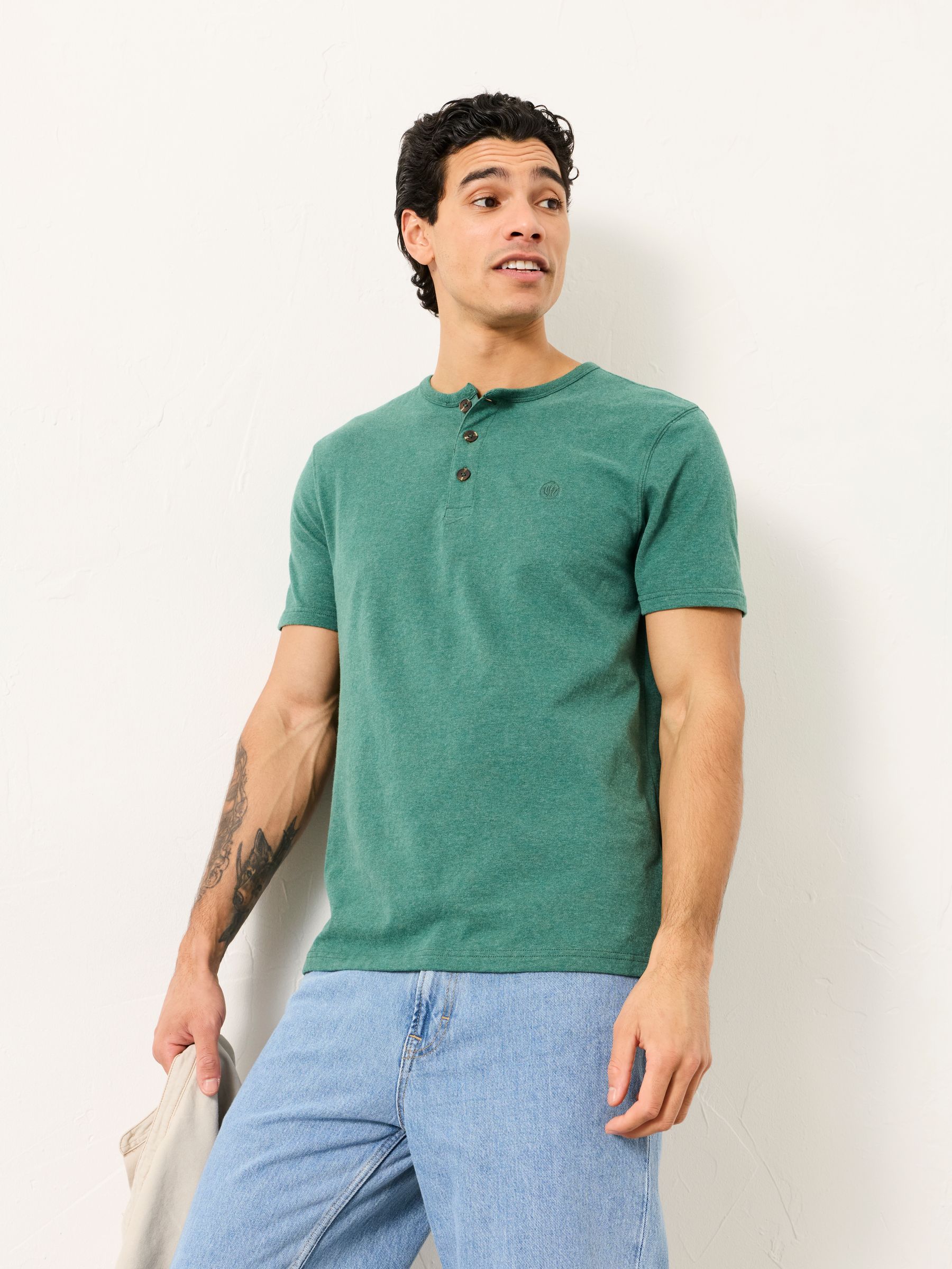 Henley Jade Green Woodside Marl Tshirt - Image 1 of 7