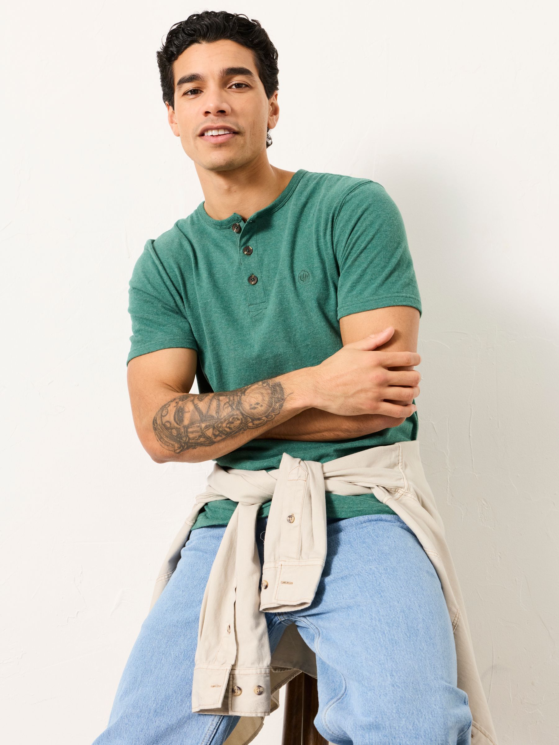 Henley Jade Green Woodside Marl Tshirt - Image 3 of 7
