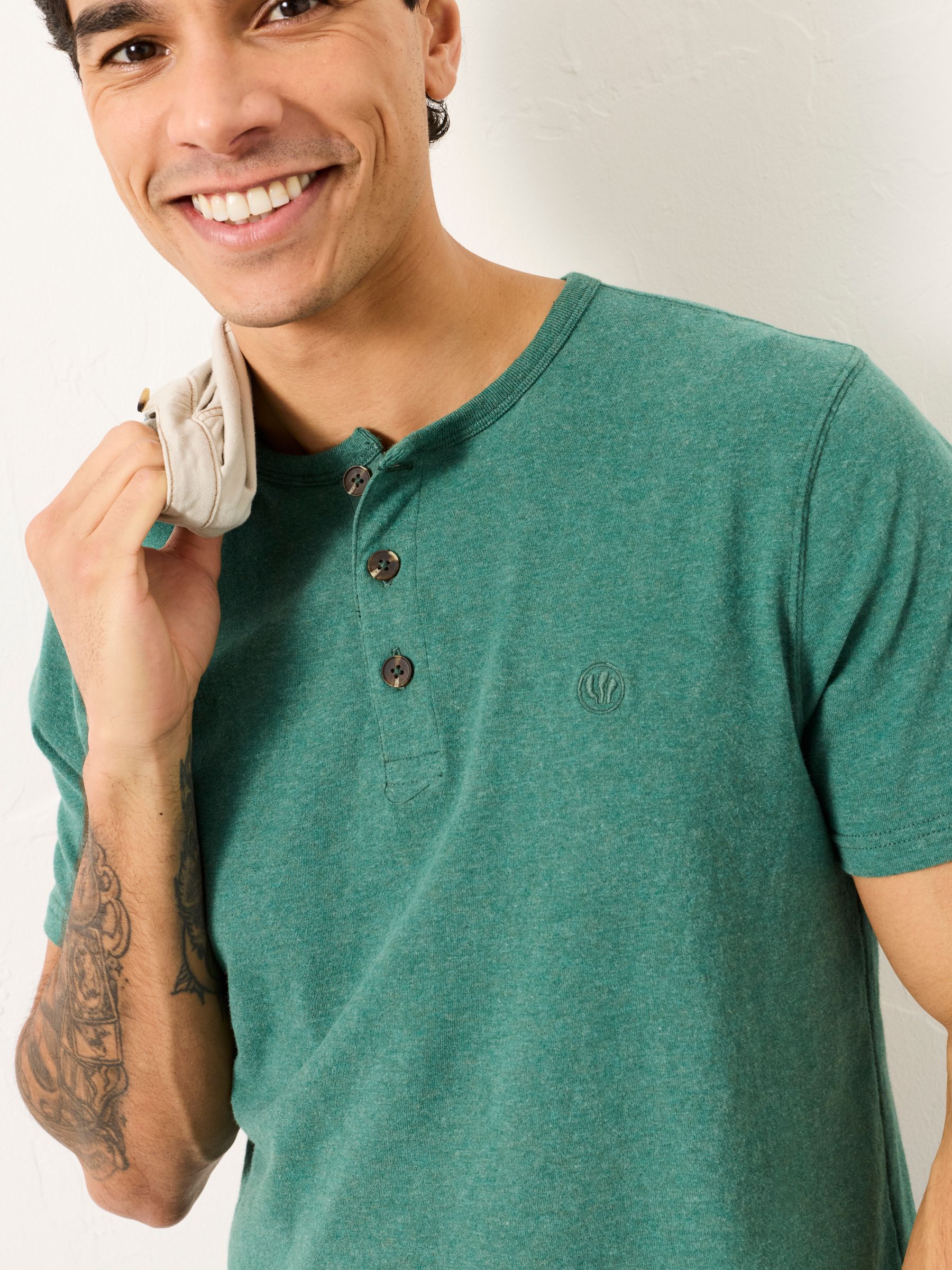 Henley Jade Green Woodside Marl Tshirt - Image 4 of 7