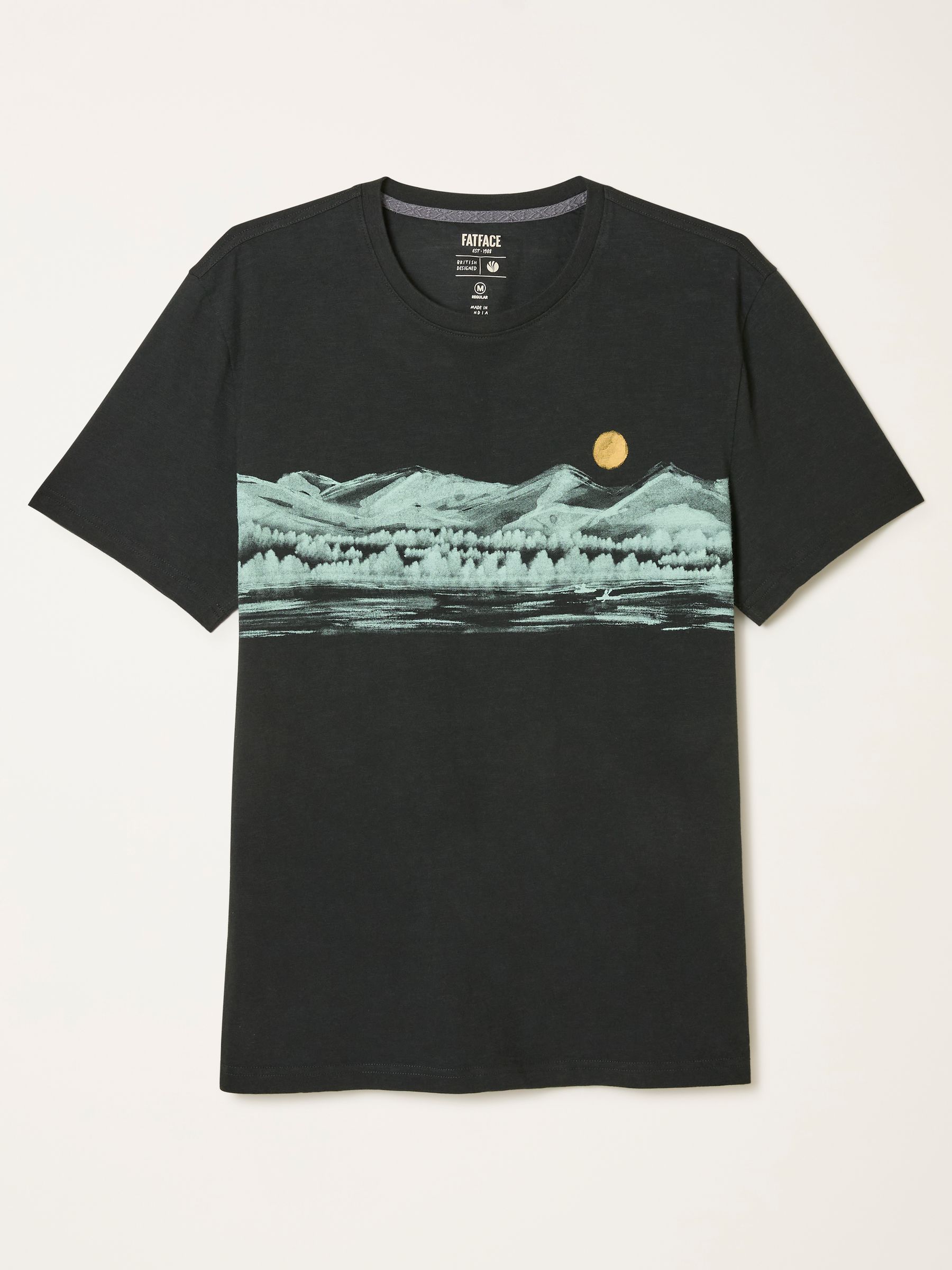 Washed Black Inky Lakes Graphic Tshirt - Image 5 of 5