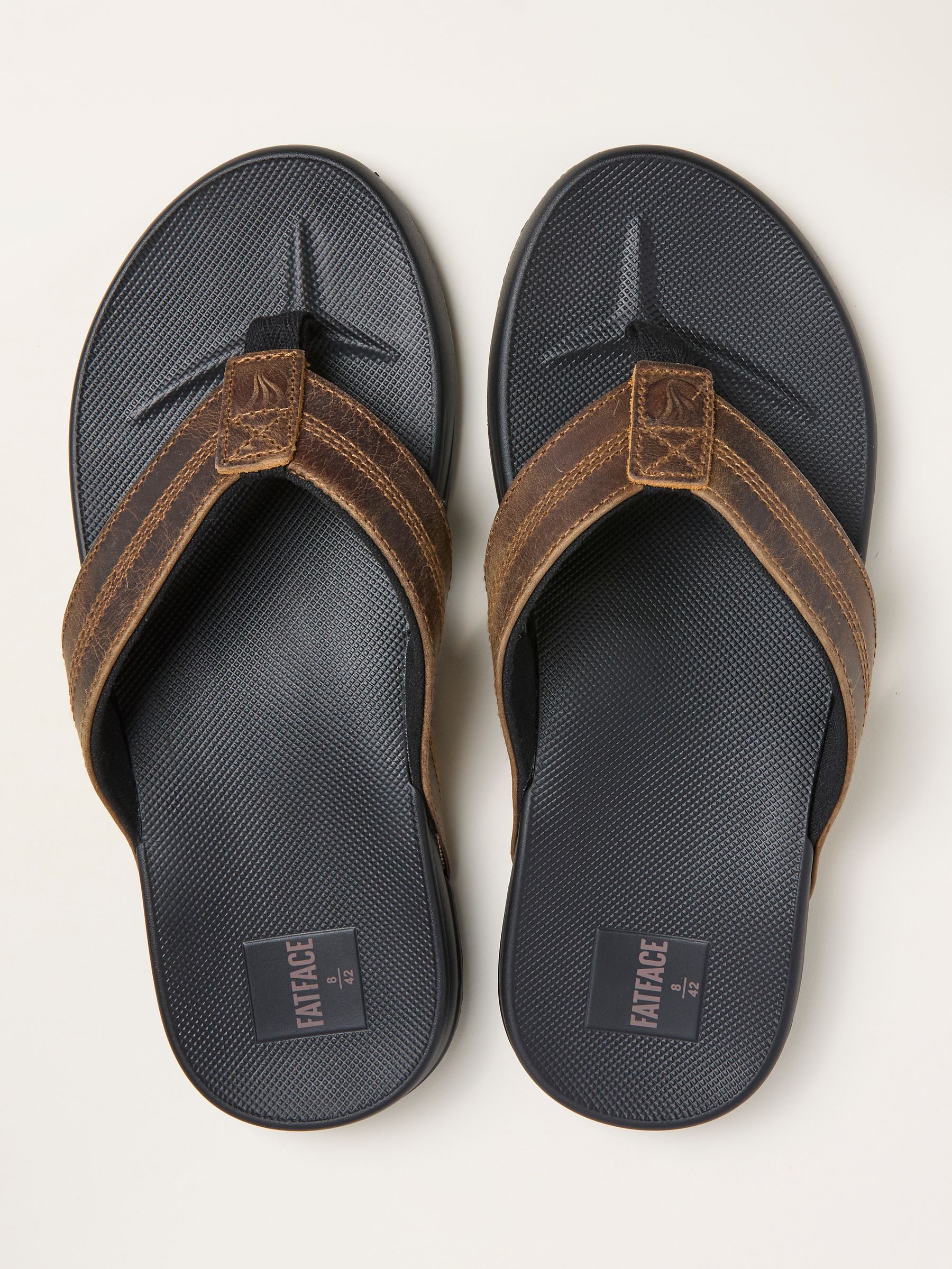 TODAYFUL × paes flip flop DARK BROWN 38 Burke Tan Brown Comfort Flip Flop | FatFace USA