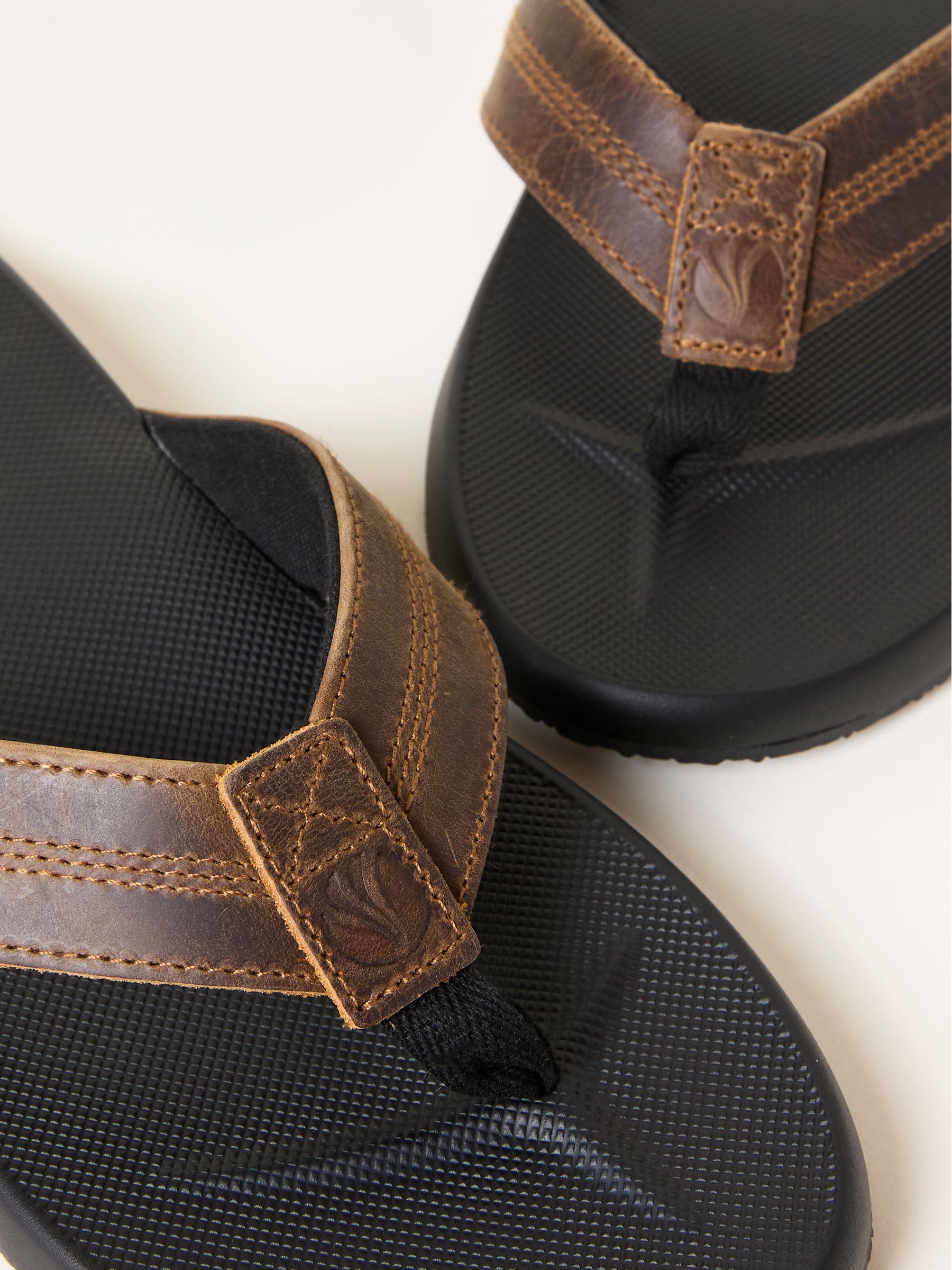 Burke Tan Brown Comfort Flip Flop | FatFace USA
