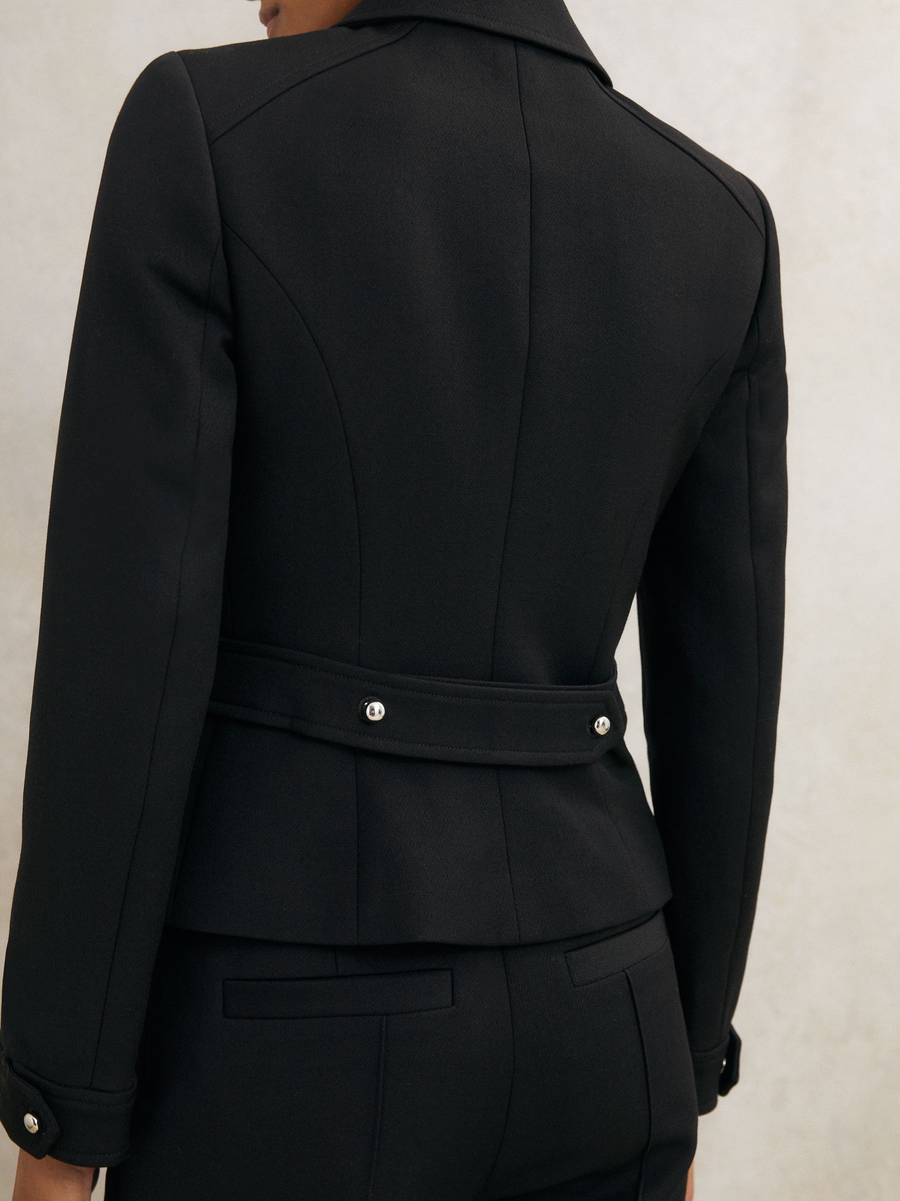 Atelier Wool Belted Jacket in Black - Image 4 of 7