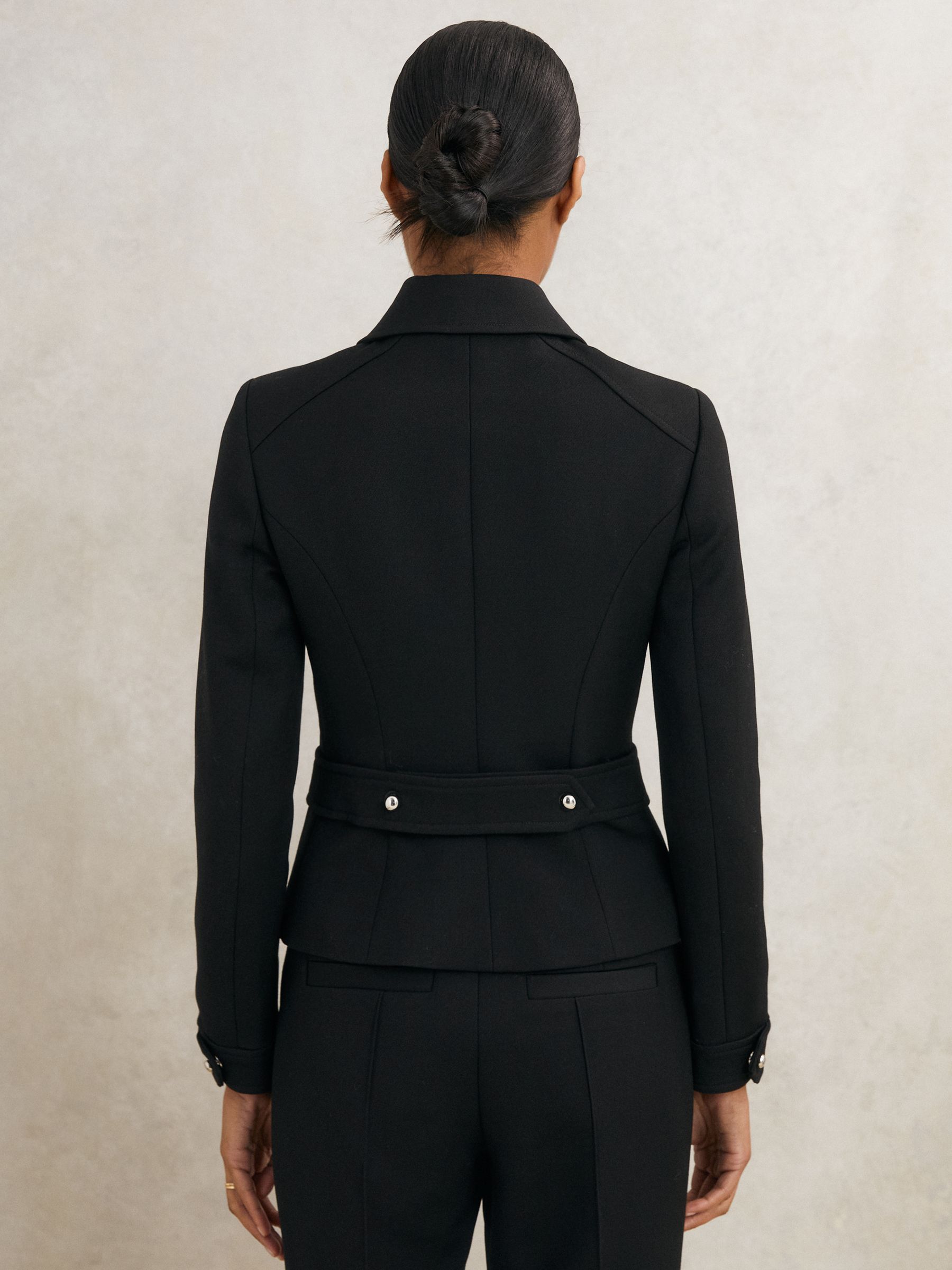 Atelier Wool Belted Jacket in Black - image 5