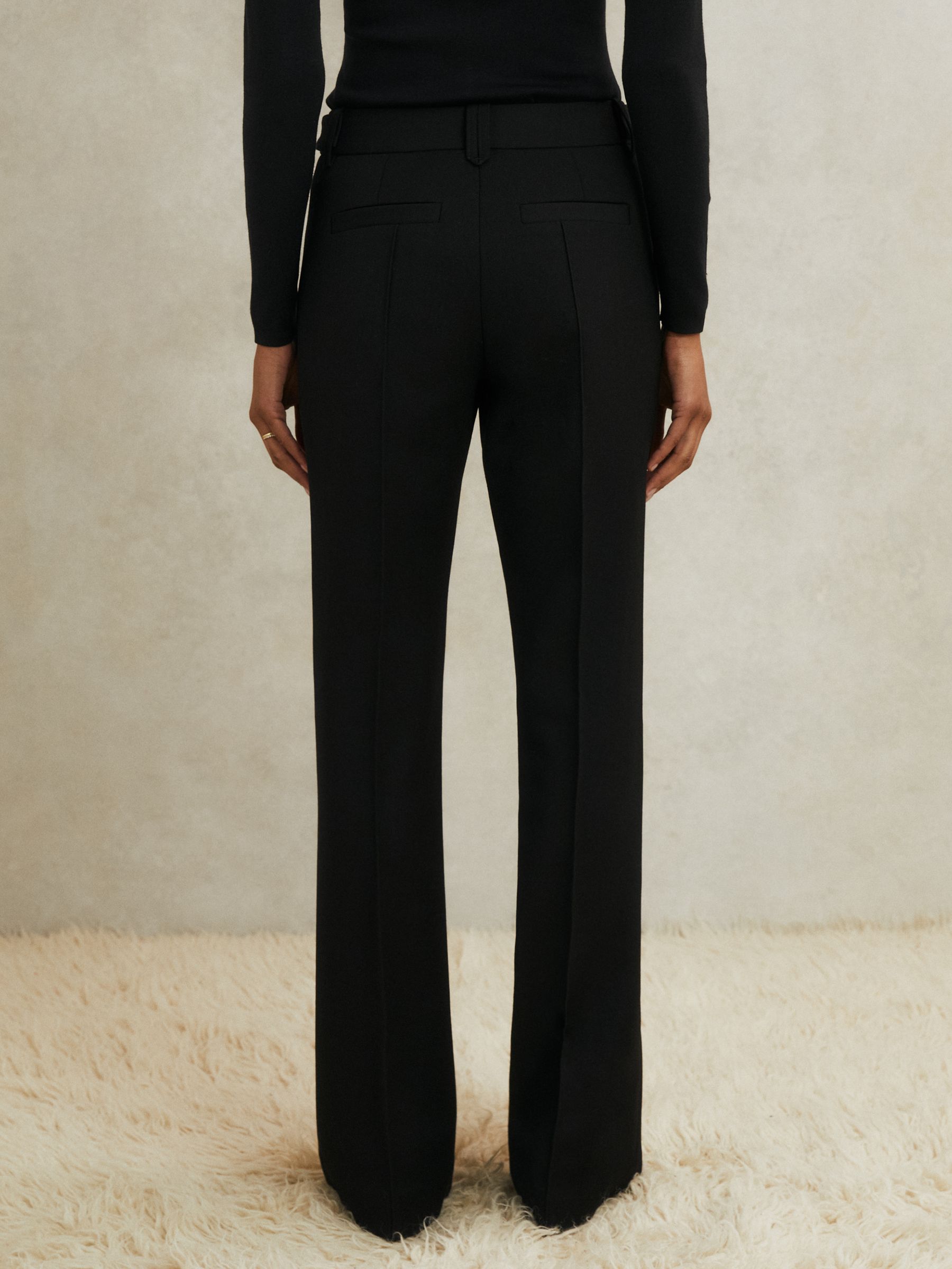 Atelier Wool Stud Flared Trousers in Black - image 4